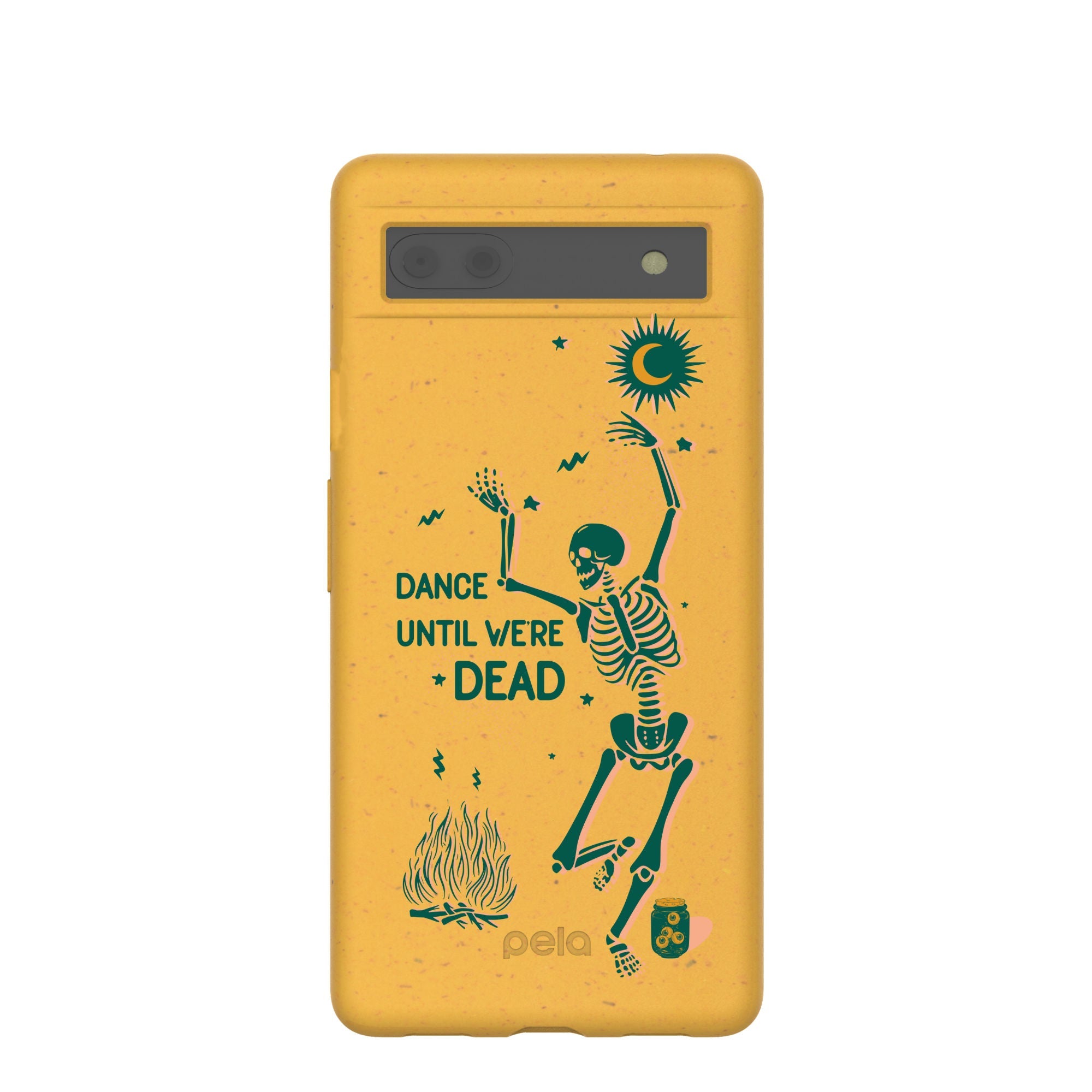 Honey Dancing Skeleton Google Pixel 6a Case Refurbished - Pela Case refurbished available on Cerqular