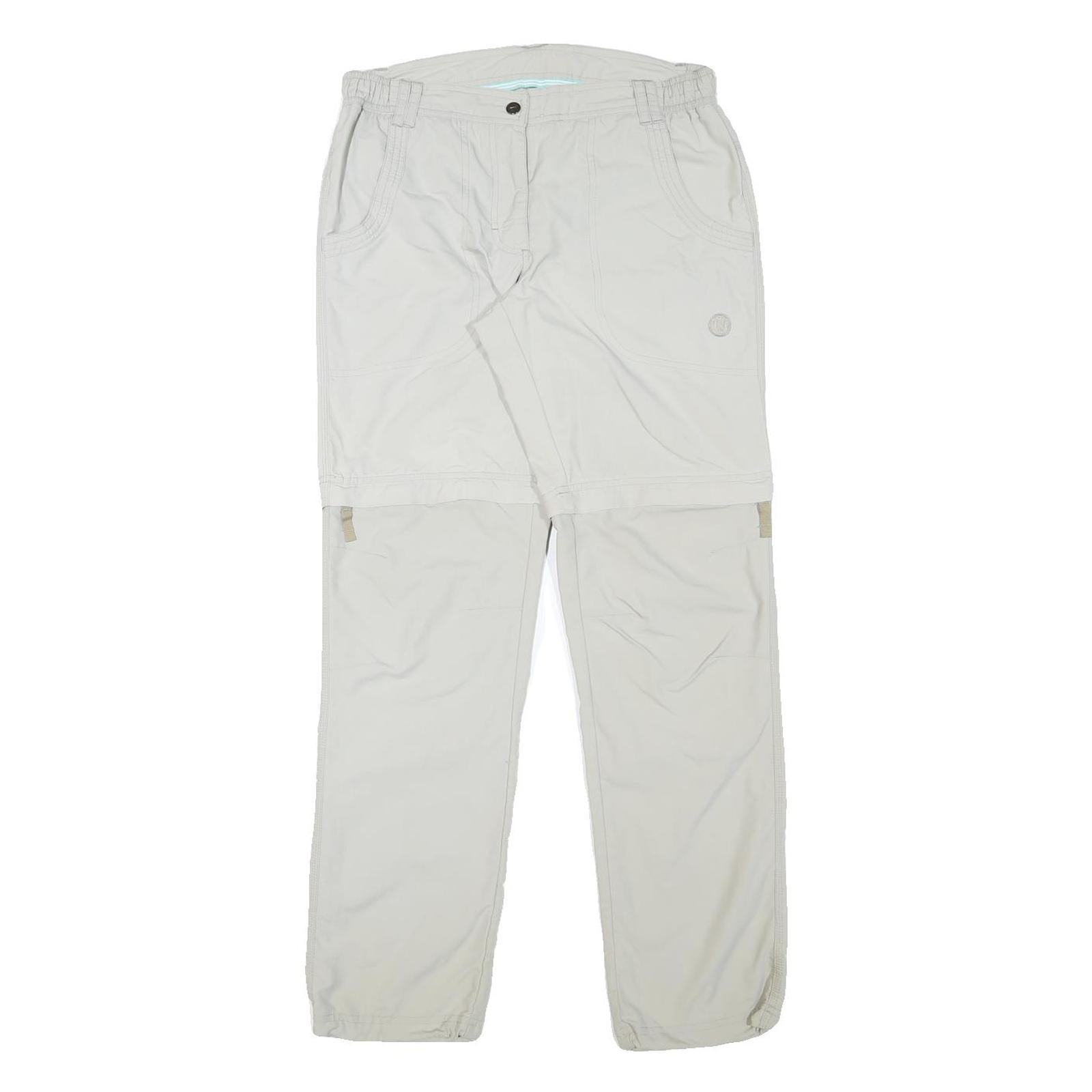 Womens Regular Beige Polyester Blend Zip Trousers W29 L30 Lightweight Casual Refurbished - N/A refurbished available on Cerqular