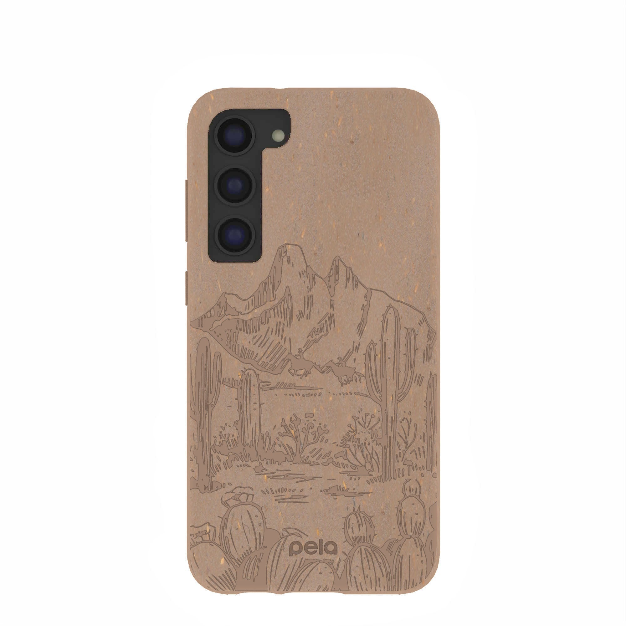 Chocolate Brown Desert Run Samsung Galaxy S23+(Plus) Case Refurbished - Pela Case refurbished available on Cerqular