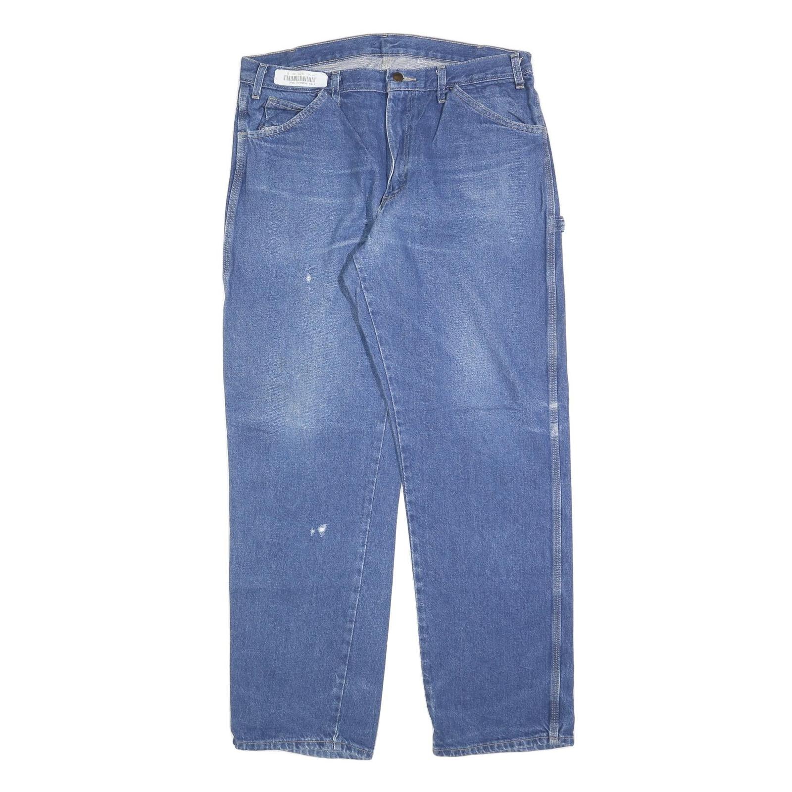 CARHARTT Mens Blue Regular Straight Denim Jeans W36 L32 Workwear Zip Closure Refurbished - N/A refurbished available on Cerqular