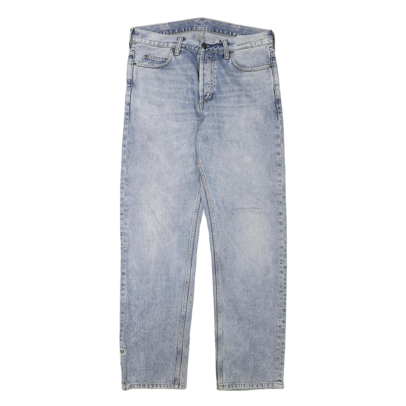 CARHARTT Mens Jeans Blue Regular Straight Denim Light W30 L31 Classic Workwear Refurbished - N/A refurbished available on Cerqular