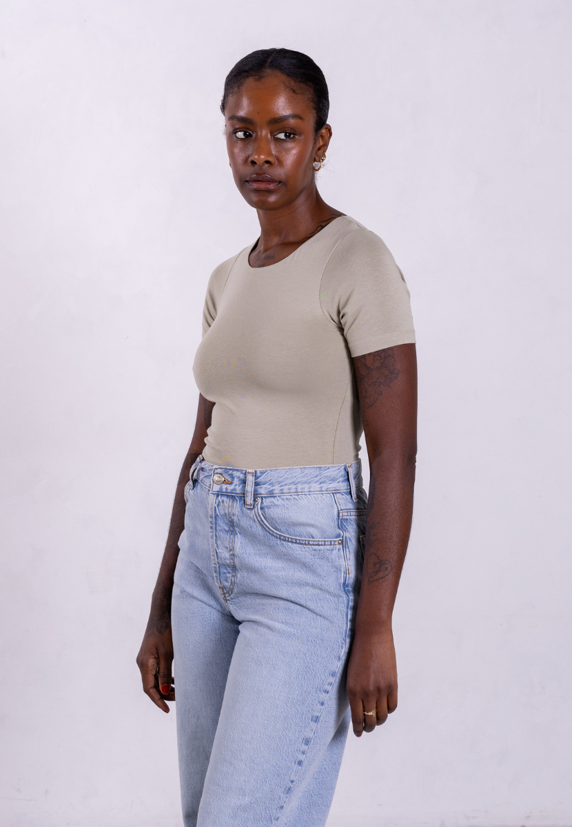 Organic Cotton Crew T-Shirt, Sage Grey | Size: XS Refurbished - N/A (Note: It's possible that "Pantee" refurbished available on Cerqular
