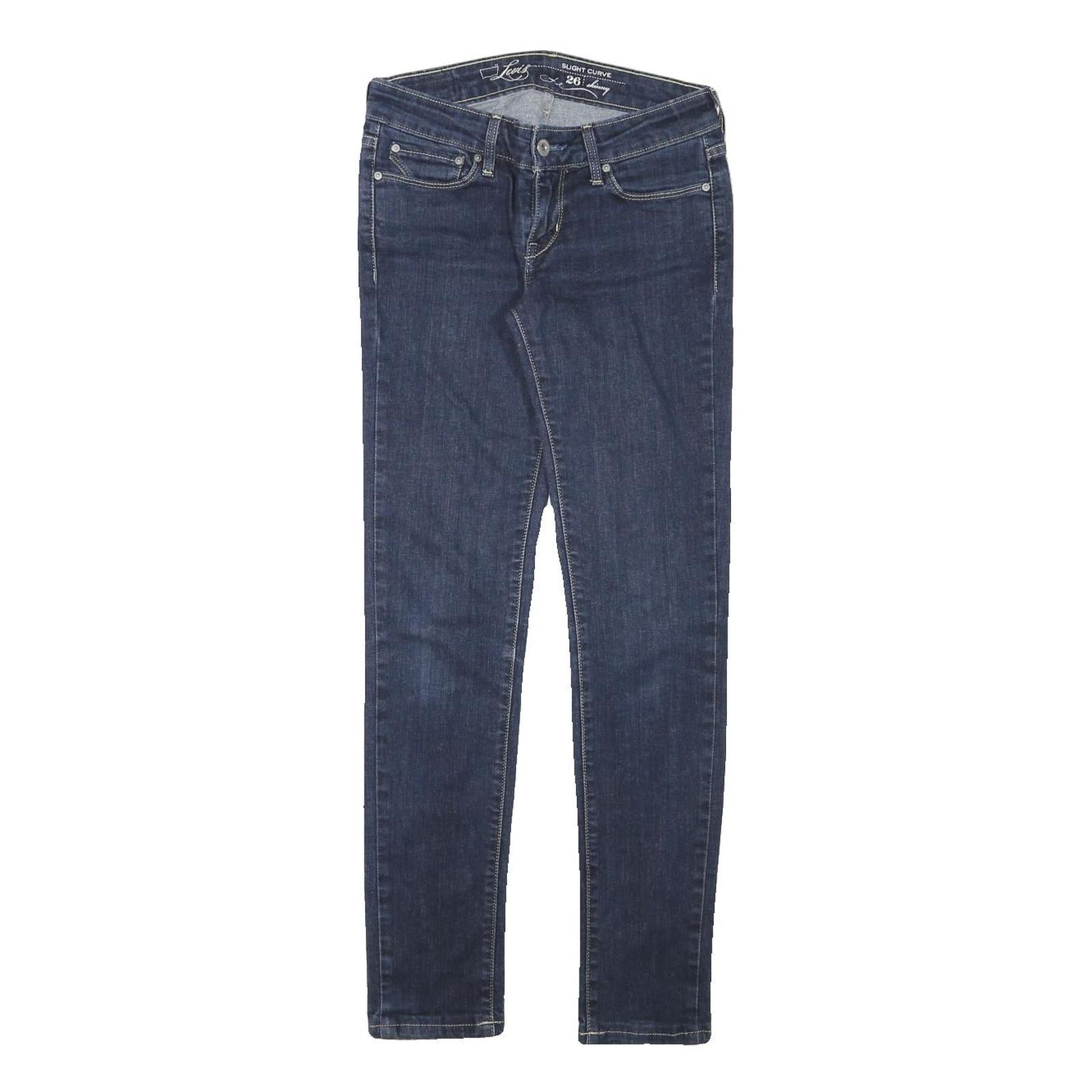LEVI'S Mens Slim Blue Denim Slim Fit Jeans W26 L28 Classic Cotton Blend Zip Refurbished - N/A refurbished available on Cerqular