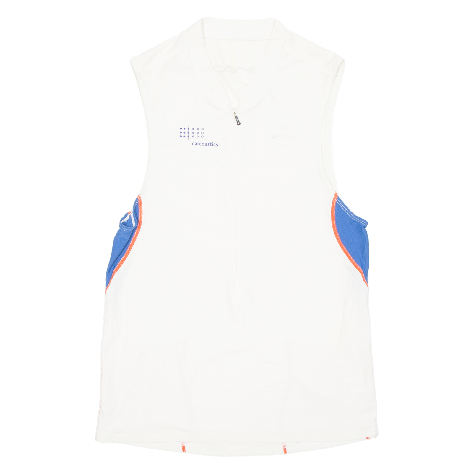 Cycling Mens Jersey White Sleeveless 1/2 Zip S Refurbished - N/A refurbished available on Cerqular