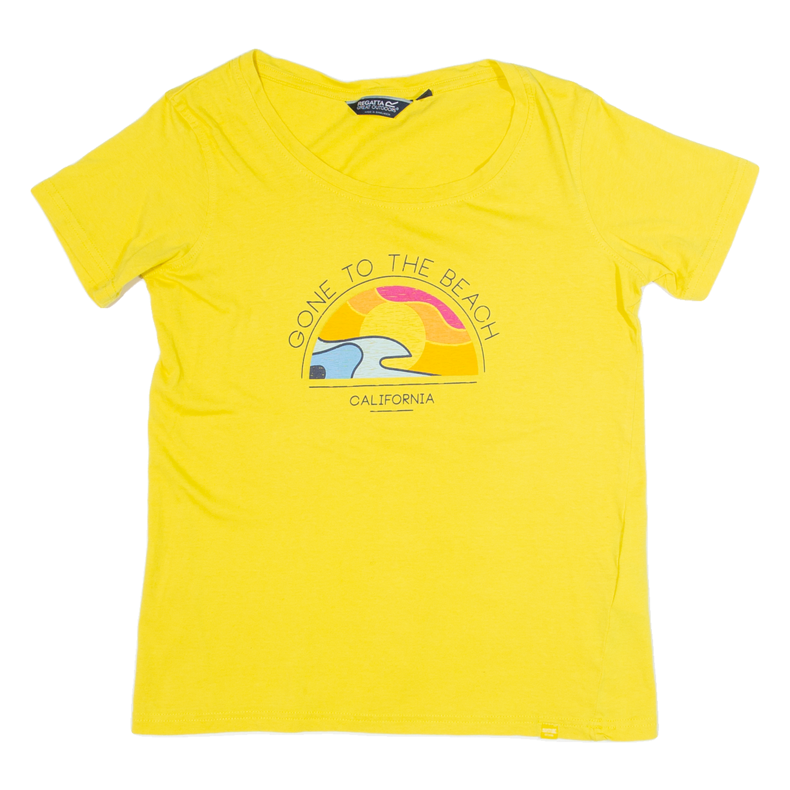 REGATTA Gone To The Beach Womens T-Shirt Yellow UK 14 Refurbished - N/A refurbished available on Cerqular