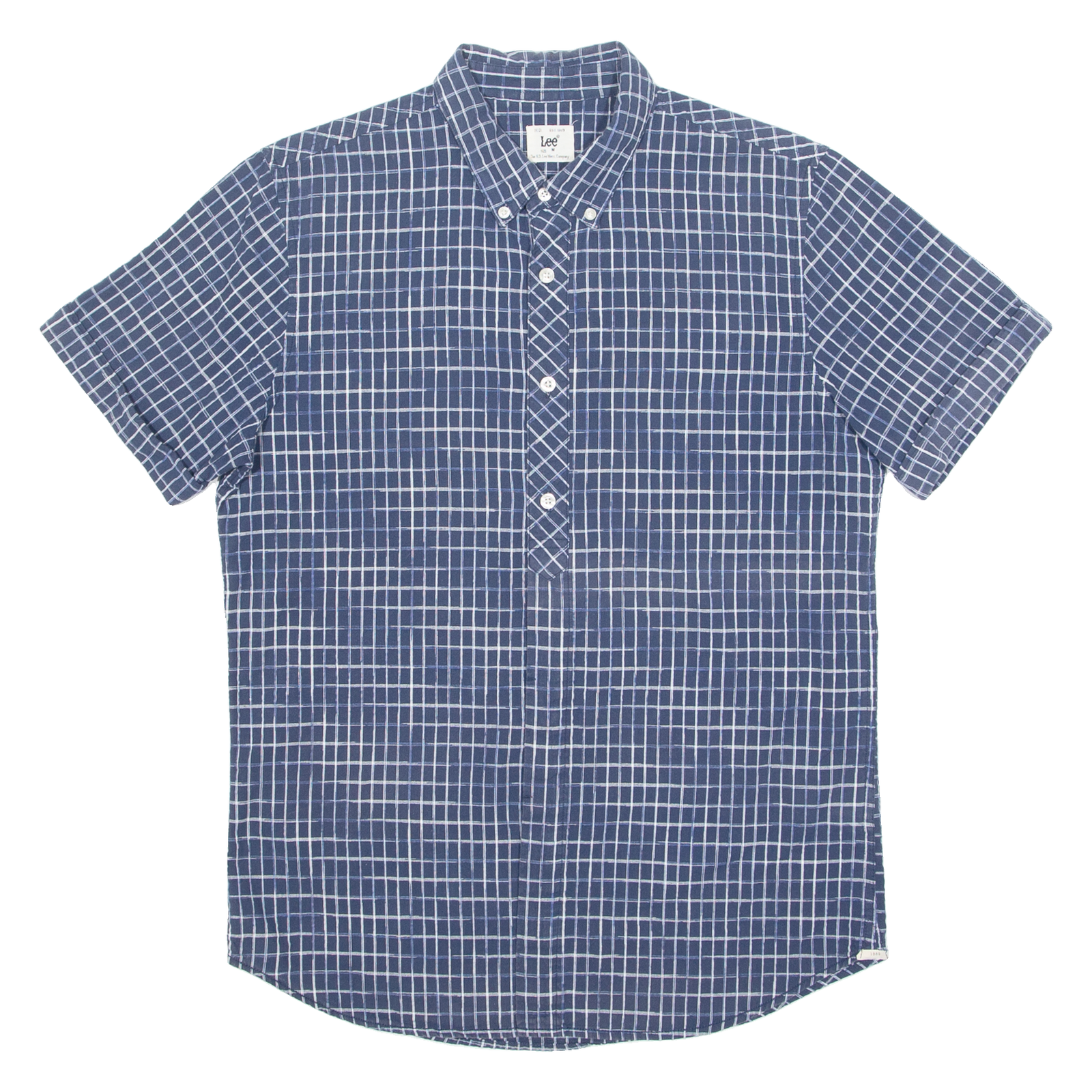 LEE Mens Shirt Blue Check M Refurbished - N/A refurbished available on Cerqular