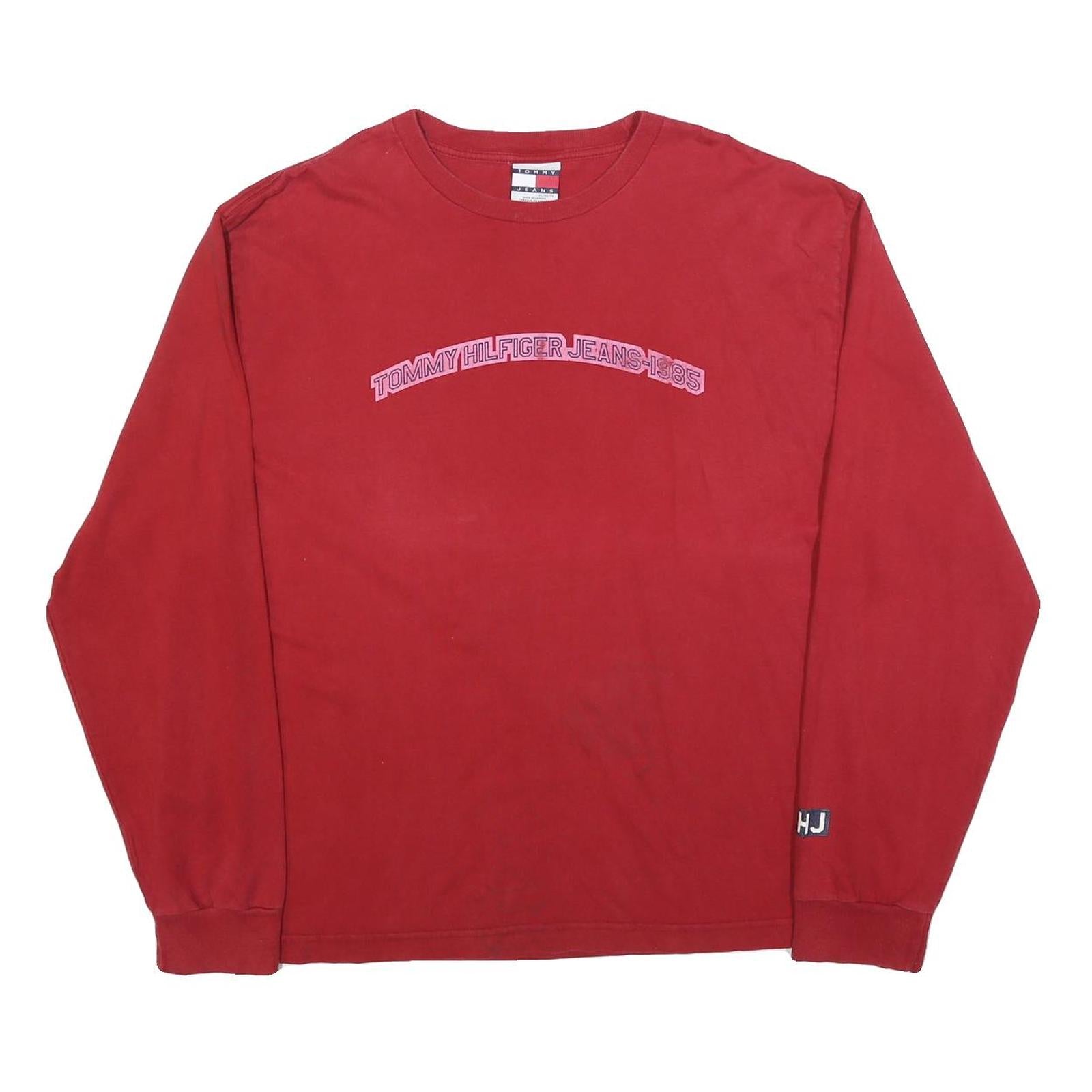 Buy TOMMY JEANS Mens Red Graphic T-Shirt XL Long Sleeve Crew Neck Classic Fit Refurbished - $32.49 TOMMY JEANS Mens Red Graphic T-Shirt XL Long Sleeve Crew Neck Classic Fit Refurbished - N/A refurbished available on Cerqular