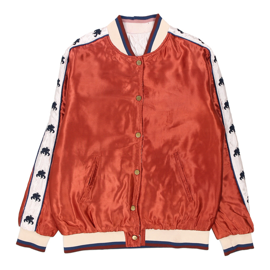 Ameno Americanino Reversible Jacket - Medium Orange Polyester Blend Refurbished - Thrifted (note: this is a term often used to describe second- refurbished available on Cerqular