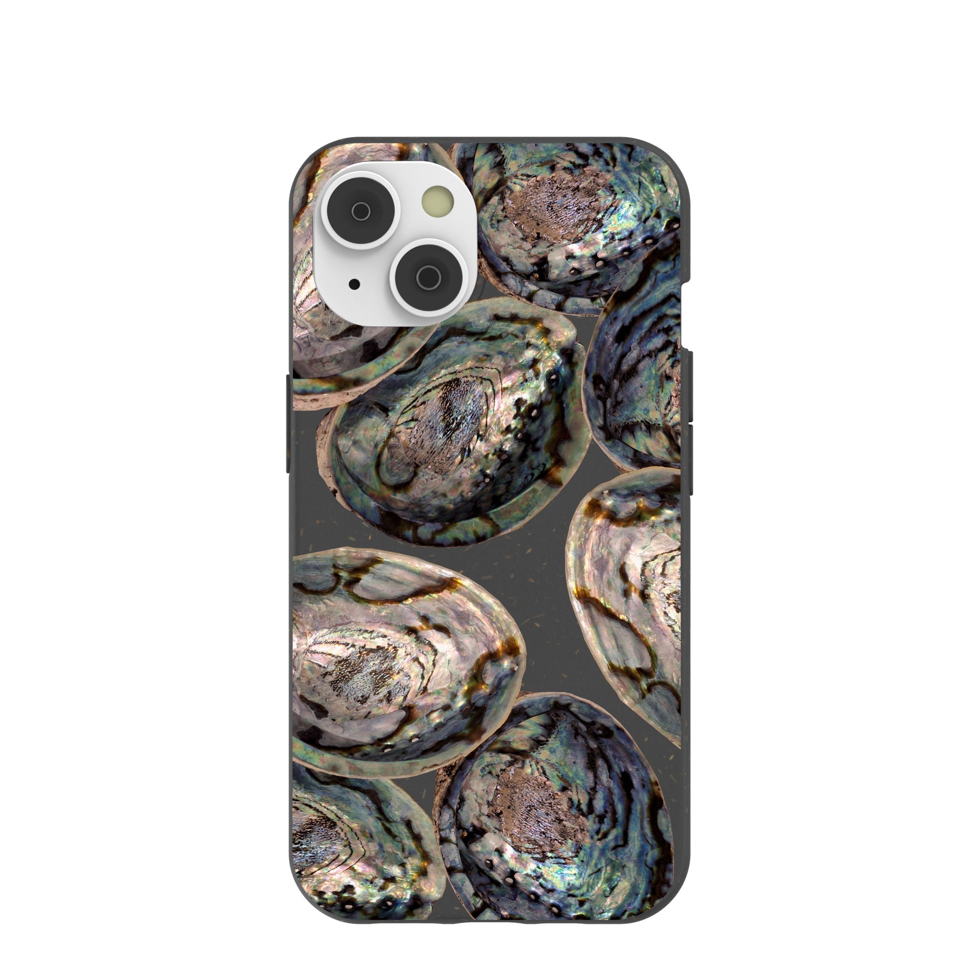 Black Abalone Shells iPhone 14/16e Case Refurbished - Pela Case refurbished available on Cerqular