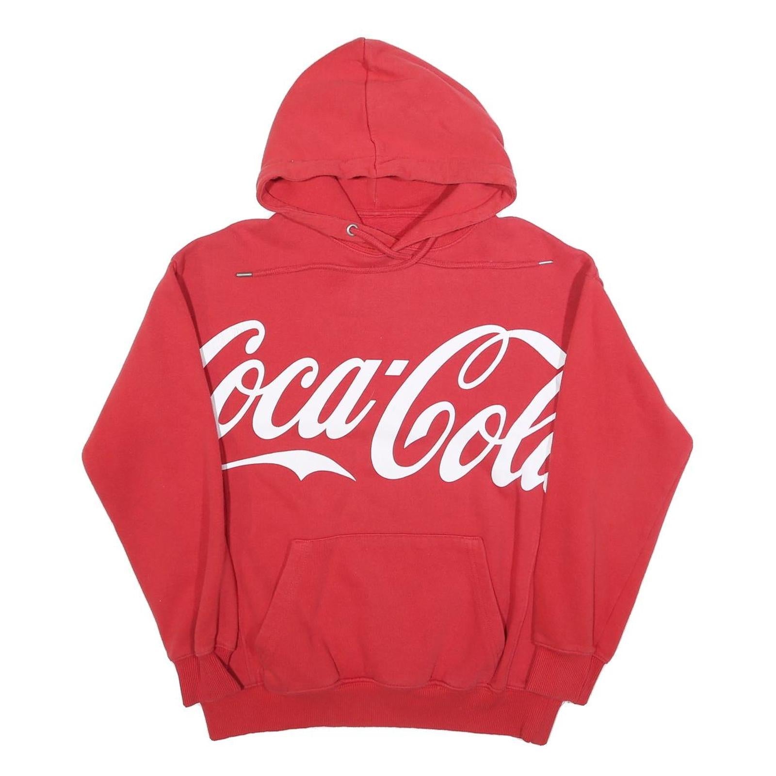 PULL & BEAR Mens Red Coca Cola Print Pullover Hoodie XS Casual Streetwear Refurbished - N/A refurbished available on Cerqular