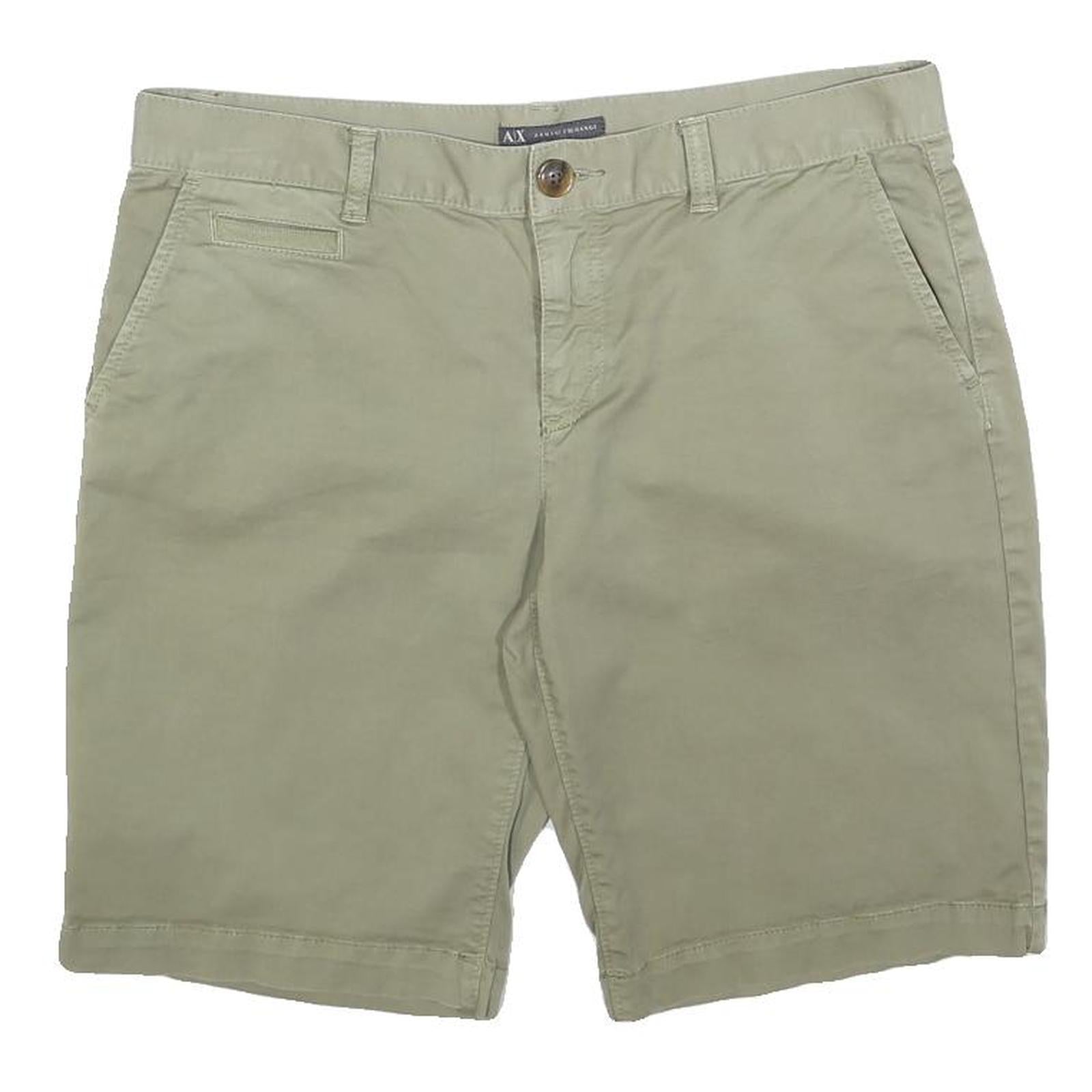 ARMANI EXCHANGE Womens Shorts Beige Casual Regular Size M W32 Cotton Blend Refurbished - N/A refurbished available on Cerqular
