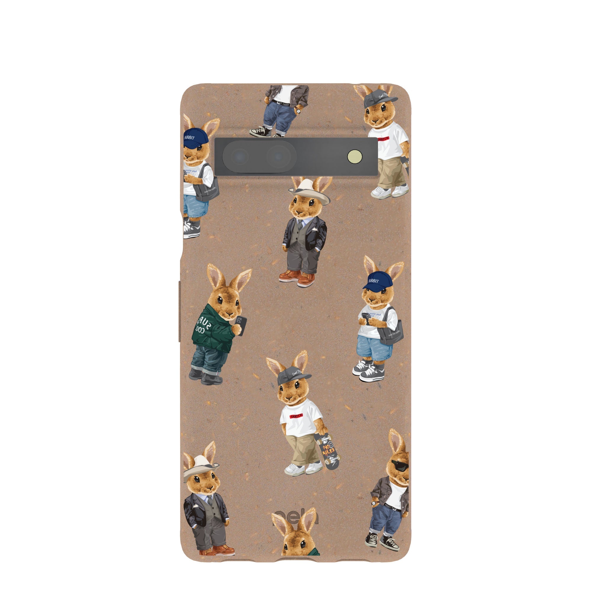 Buy Chocolate Brown Rabbit Friends Google Pixel 7a Case Refurbished - $65.00 Chocolate Brown Rabbit Friends Google Pixel 7a Case Refurbished - Pela Case refurbished available on Cerqular