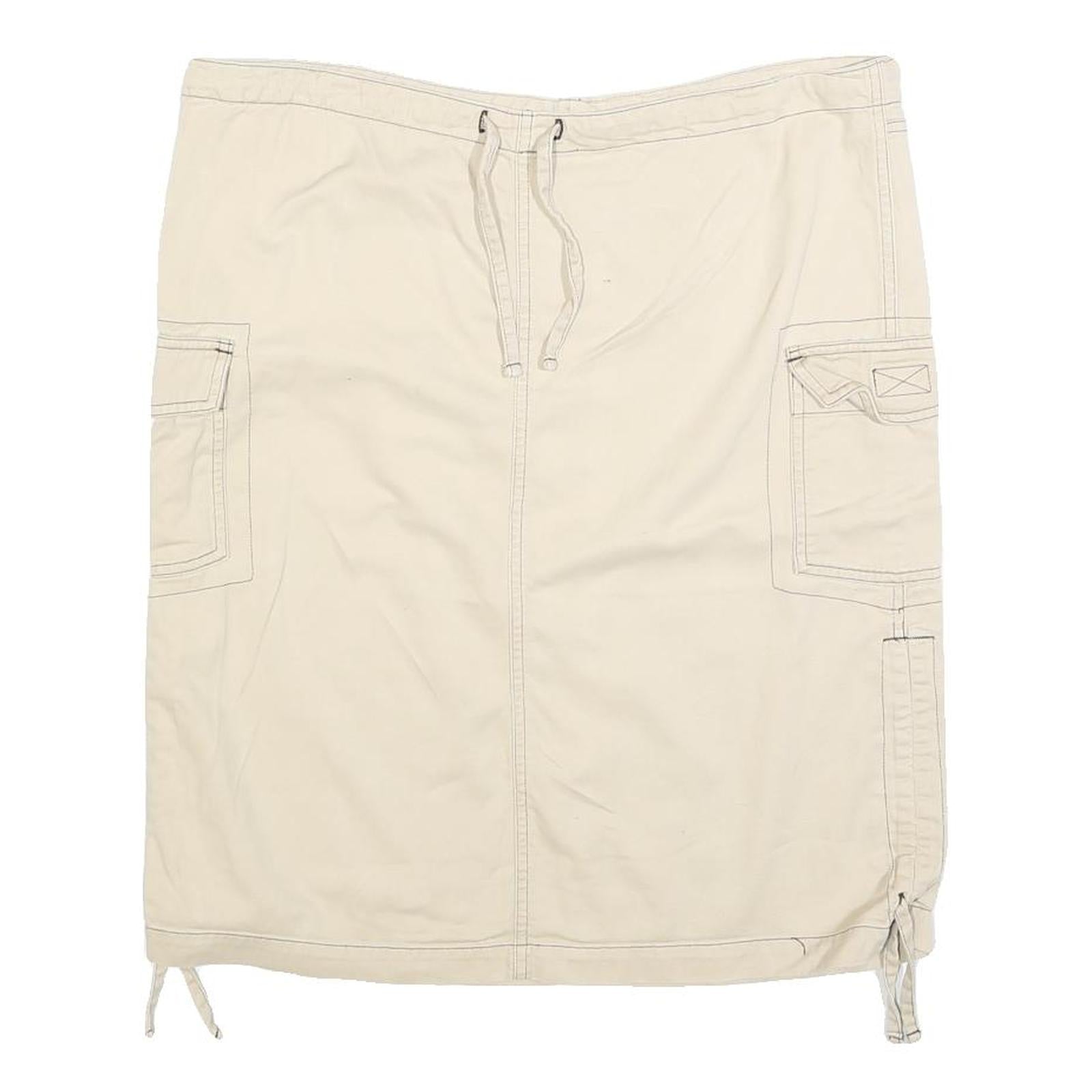 COLUMBIA Womens Beige Cargo Skirt Knee Length Cotton Blend Drawstring M Outdoor Refurbished - N/A refurbished available on Cerqular