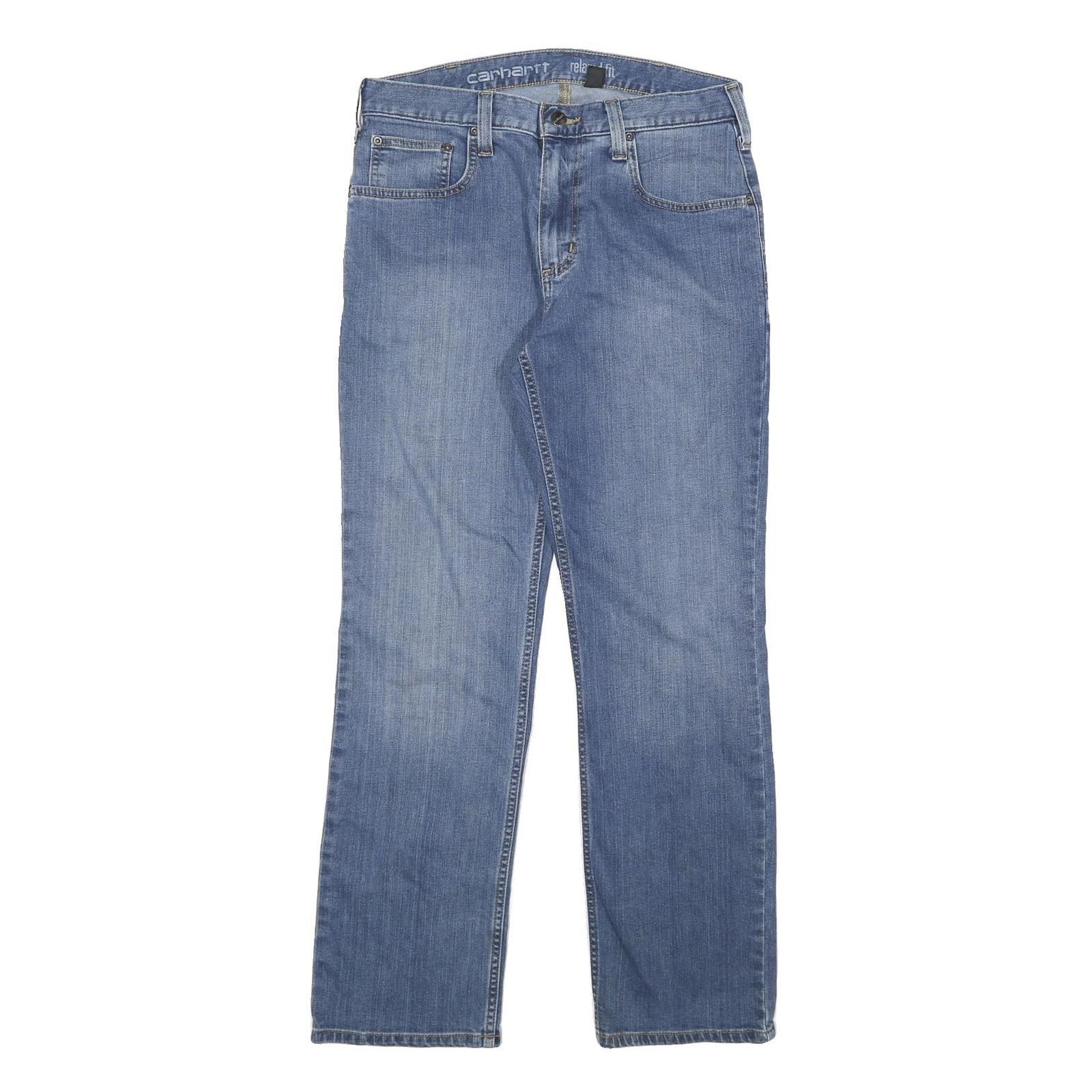CARHARTT Mens Jeans Blue Relaxed Straight Denim Medium W32 L30 Workwear Refurbished - N/A refurbished available on Cerqular