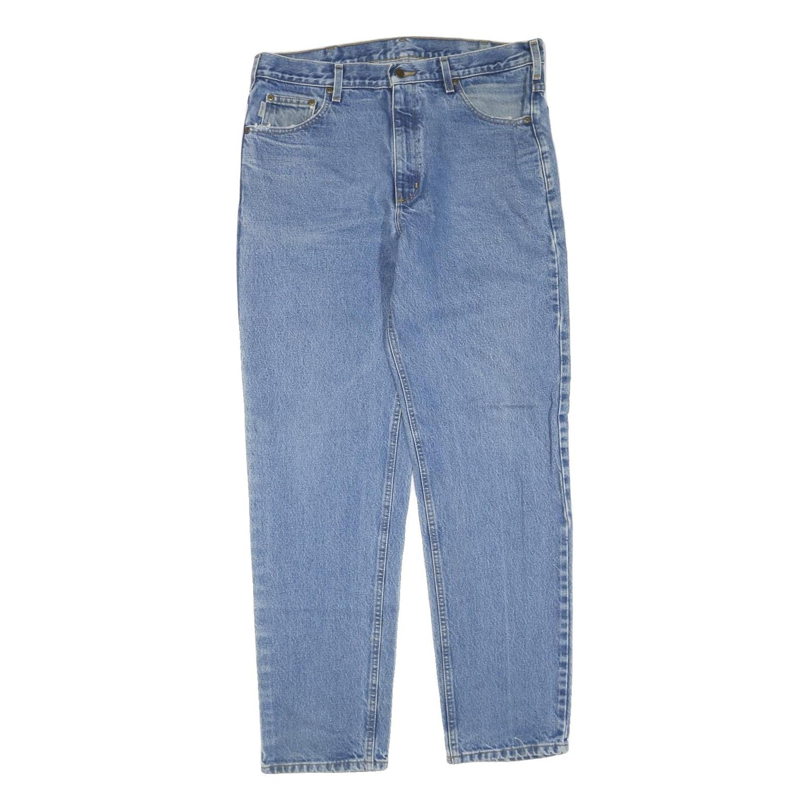CARHARTT Mens Jeans Blue Regular Straight Denim Medium W36 L34 Casual Workwear Refurbished - N/A refurbished available on Cerqular
