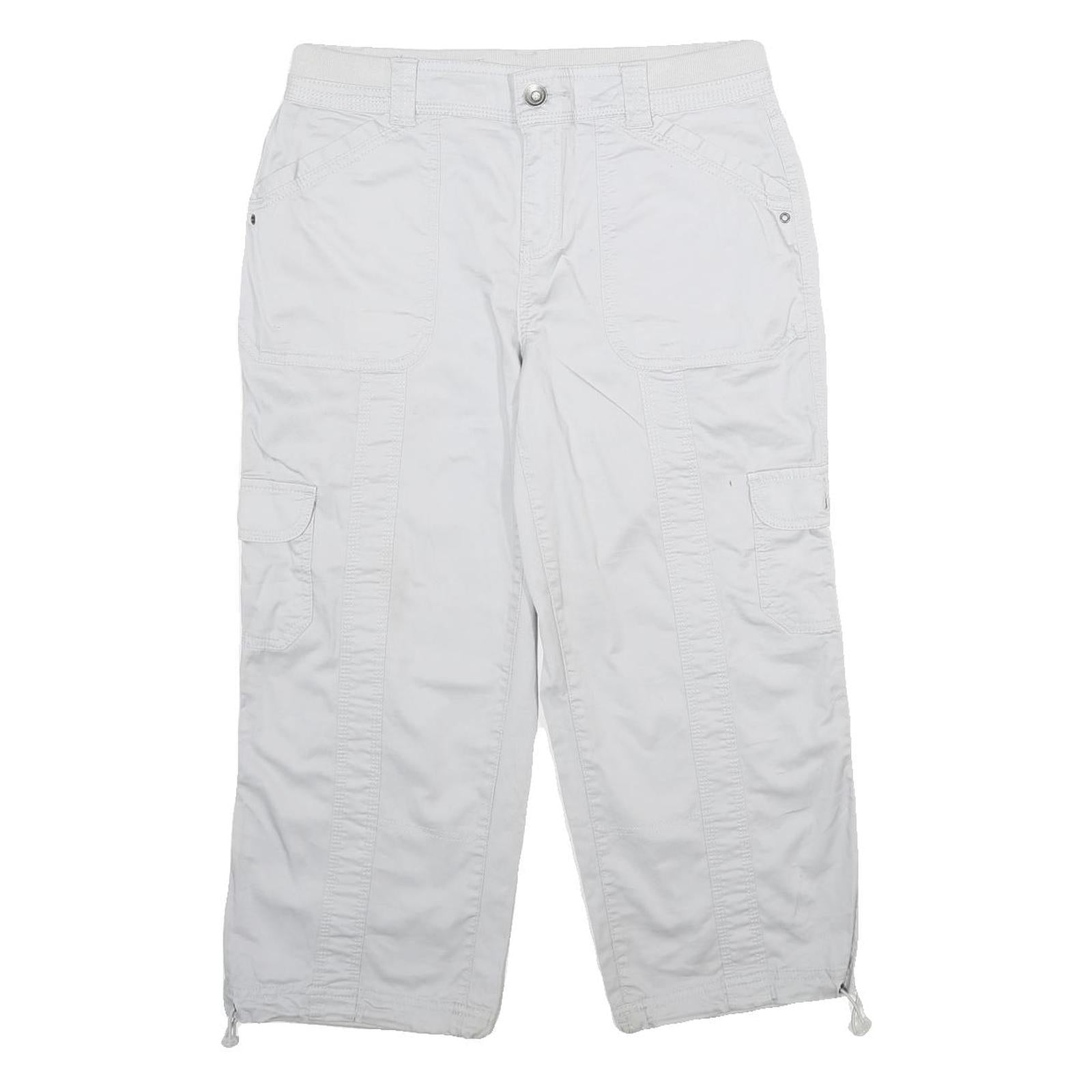 STYLE & CO Womens White Cargo Casual Shorts UK 10 W30 Cotton Blend Refurbished - N/A refurbished available on Cerqular