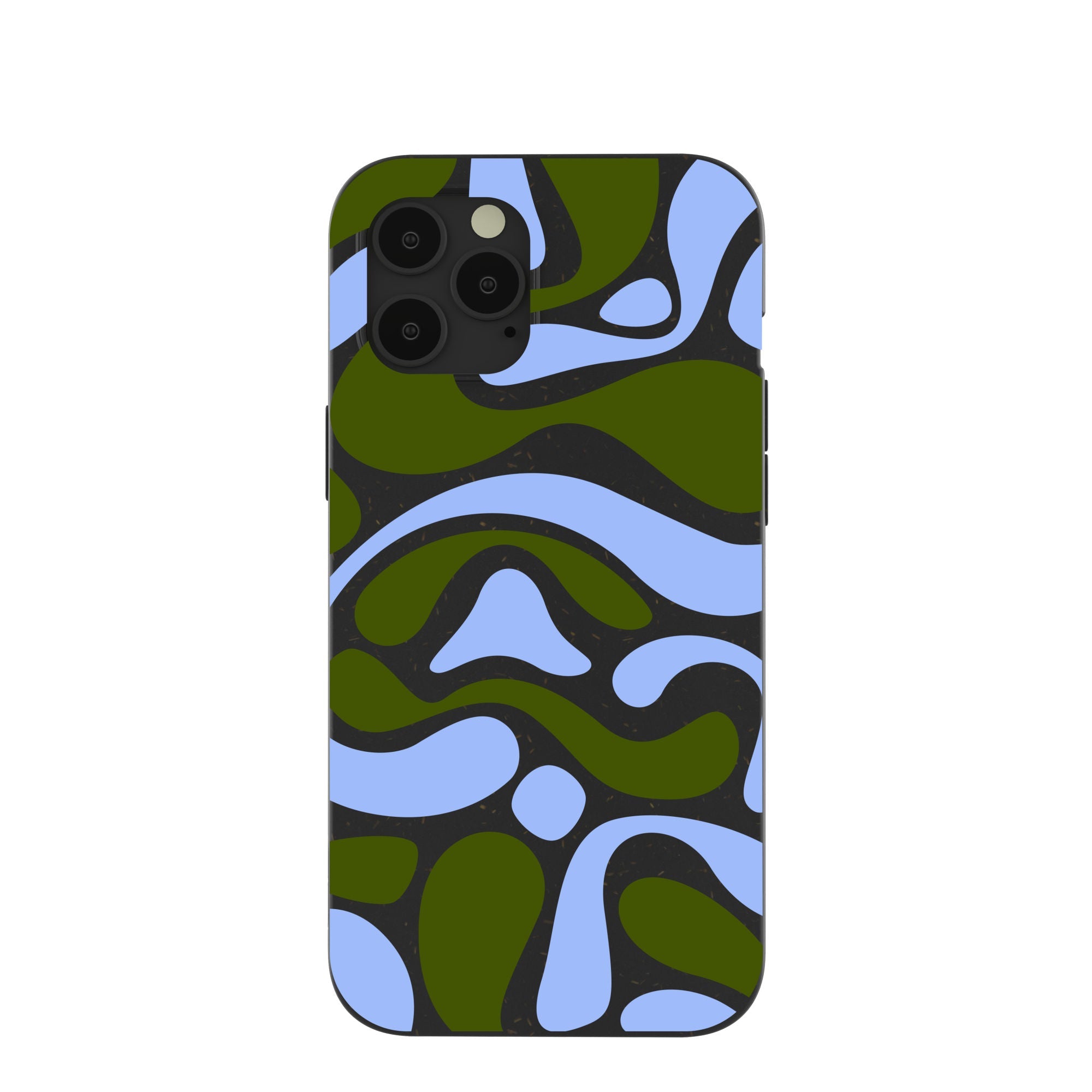 Black Curve and Flow iPhone 12 Pro Max Case Refurbished - Pela Case refurbished available on Cerqular