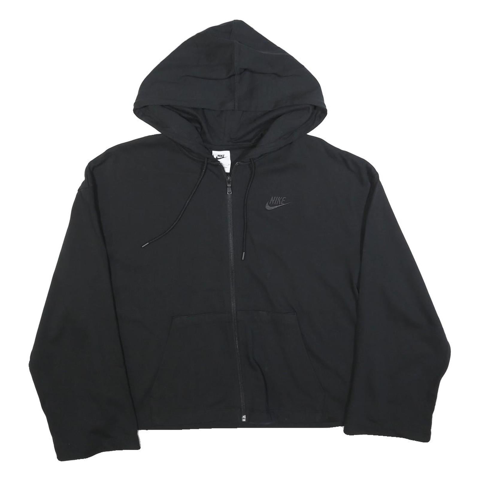 NIKE Womens Black Hoodie M Zip Up Casual Sports Sweatshirt Refurbished - N/A refurbished available on Cerqular