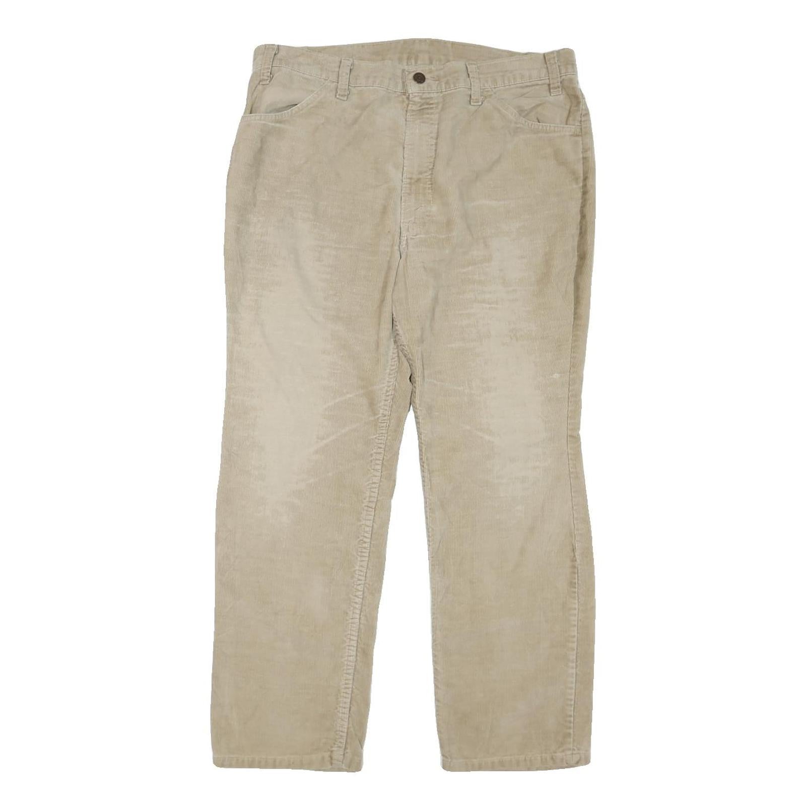 LEVI'S Mens Regular Beige Cotton Blend Straight Trousers W36 L27 Classic Zip Fly Refurbished - N/A refurbished available on Cerqular