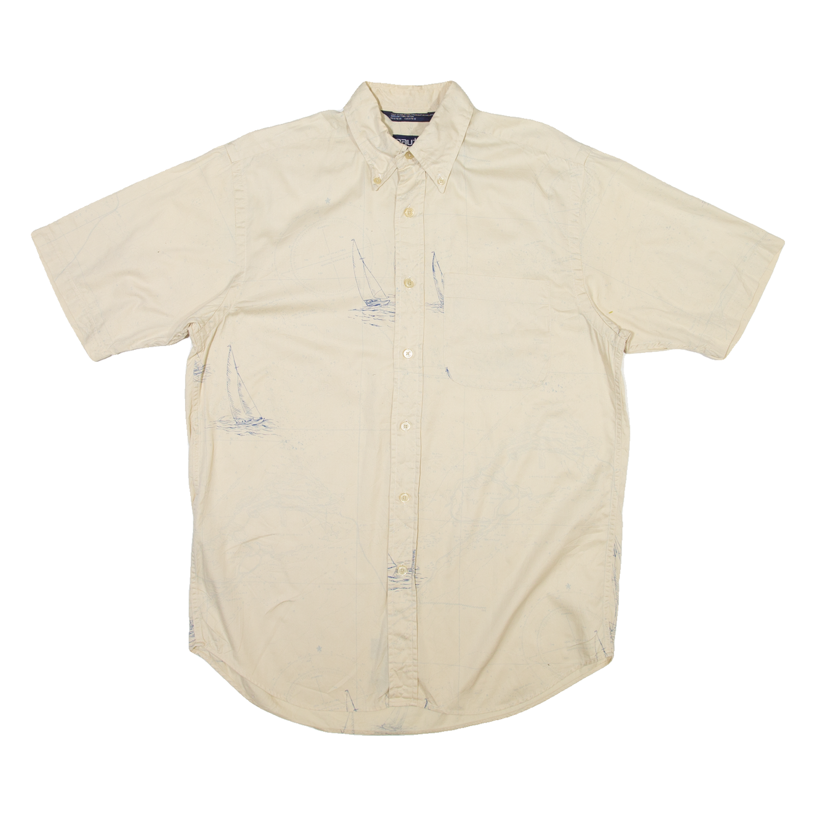 NAUTICA Mens Shirt Beige Crazy Pattern S Refurbished - N/A refurbished available on Cerqular