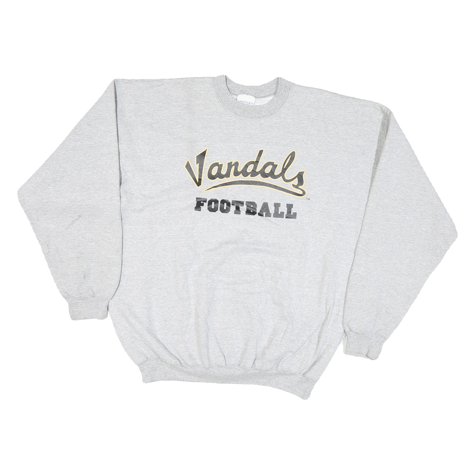 PORT & COMPANY Mens Grey Vandals Football Crew Neck XL Cotton Blend Sweatshirt Refurbished - N/A refurbished available on Cerqular