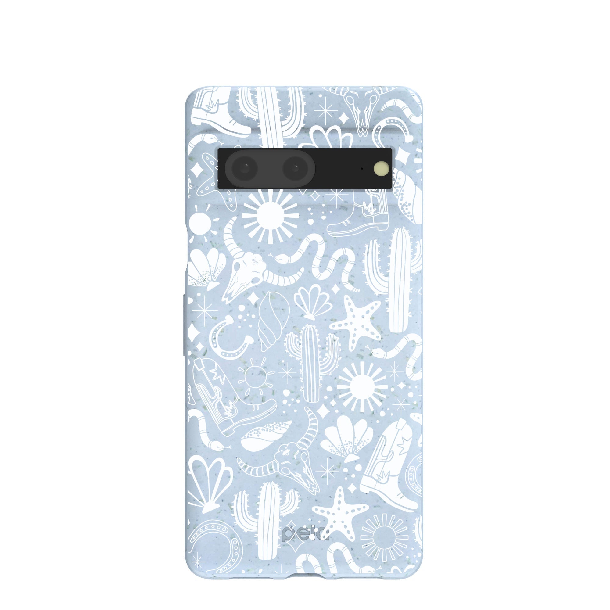 Powder Blue Coastal Rodeo Google Pixel 7 Case Refurbished - Pela Case refurbished available on Cerqular