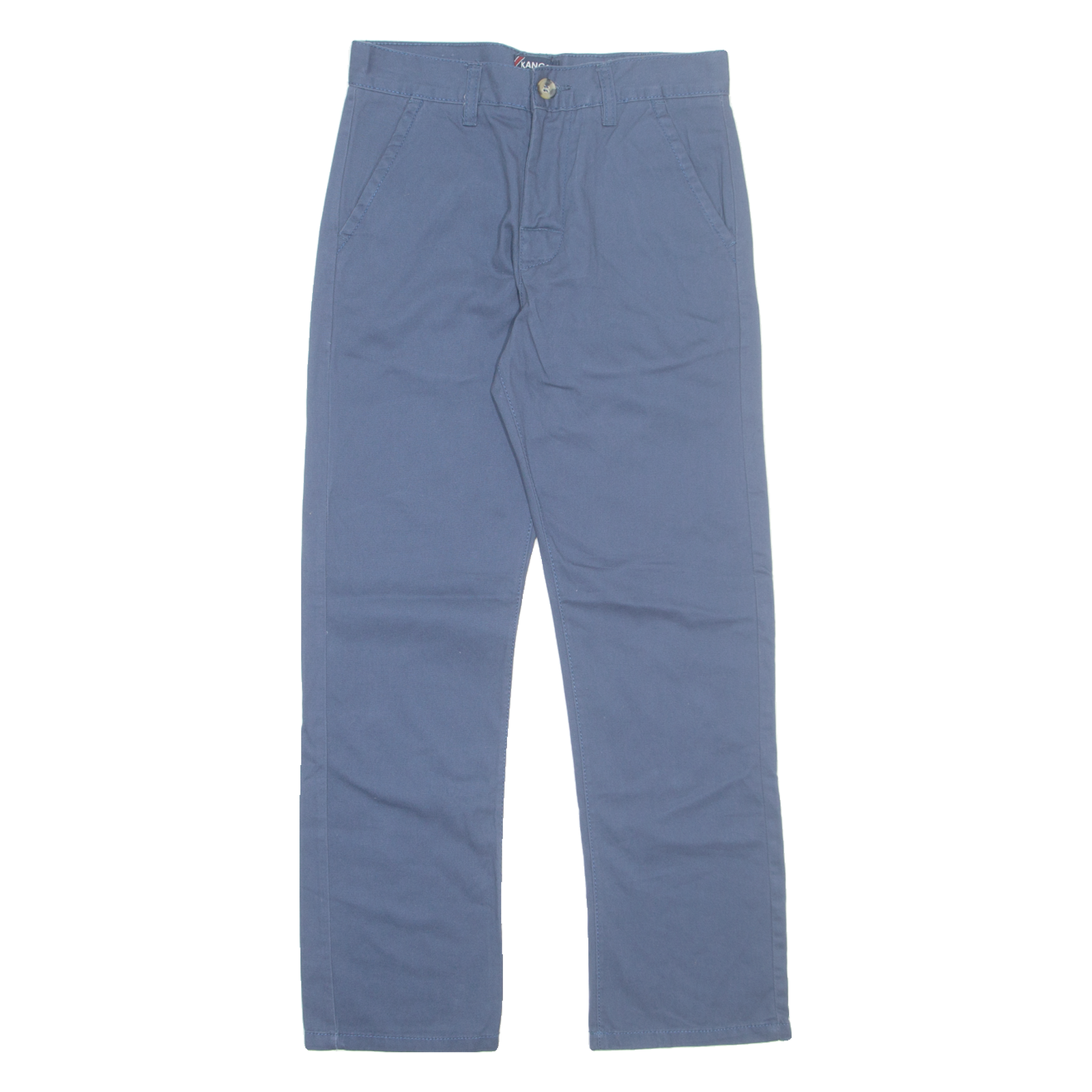 KANGOL Chino Mens Trousers Blue Regular Tapered W26 L26 Refurbished - N/A refurbished available on Cerqular