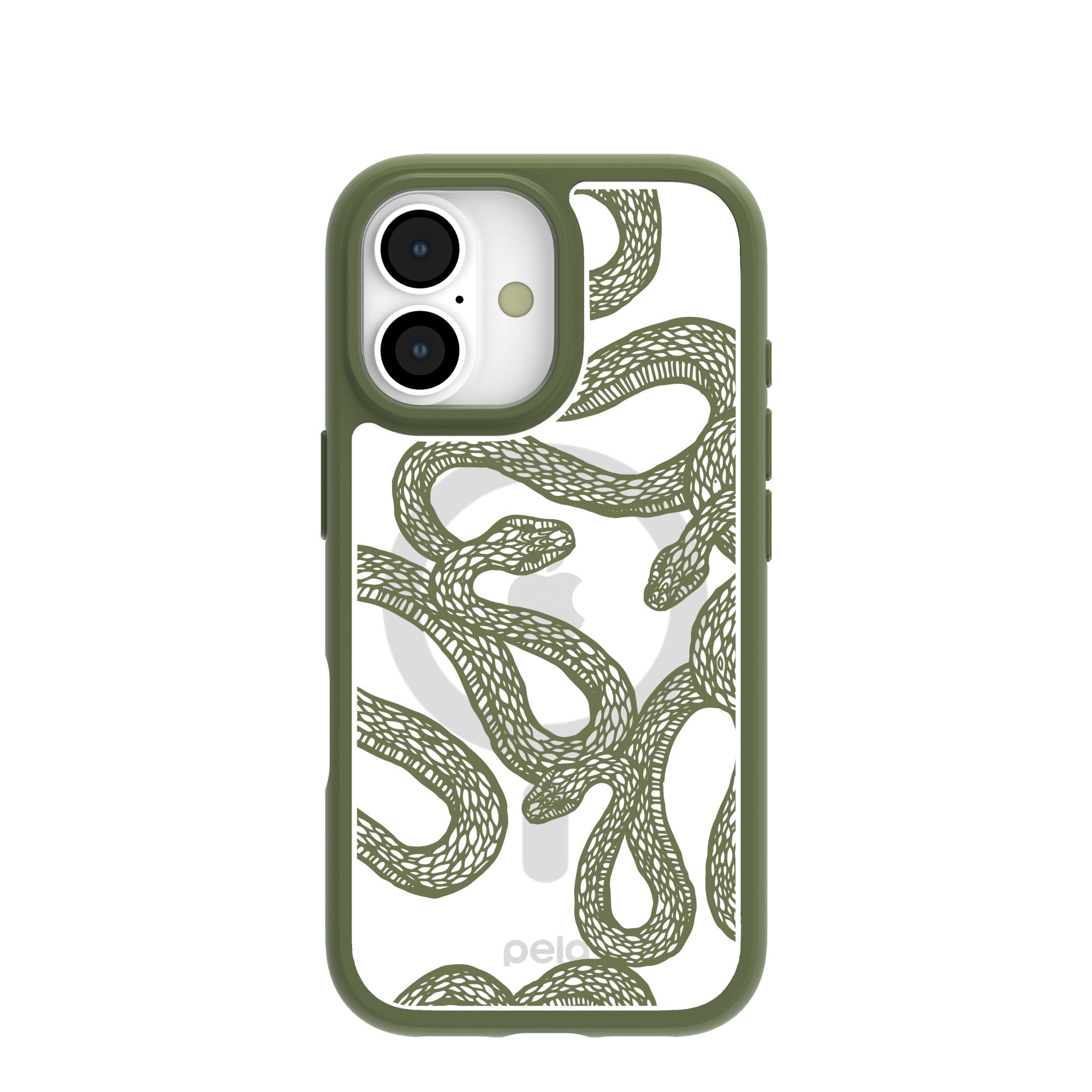 Clear Serpent Sketch iPhone 17 Case With Forest Floor Ridge (MagSafe included) Refurbished - Pela Case refurbished available on Cerqular