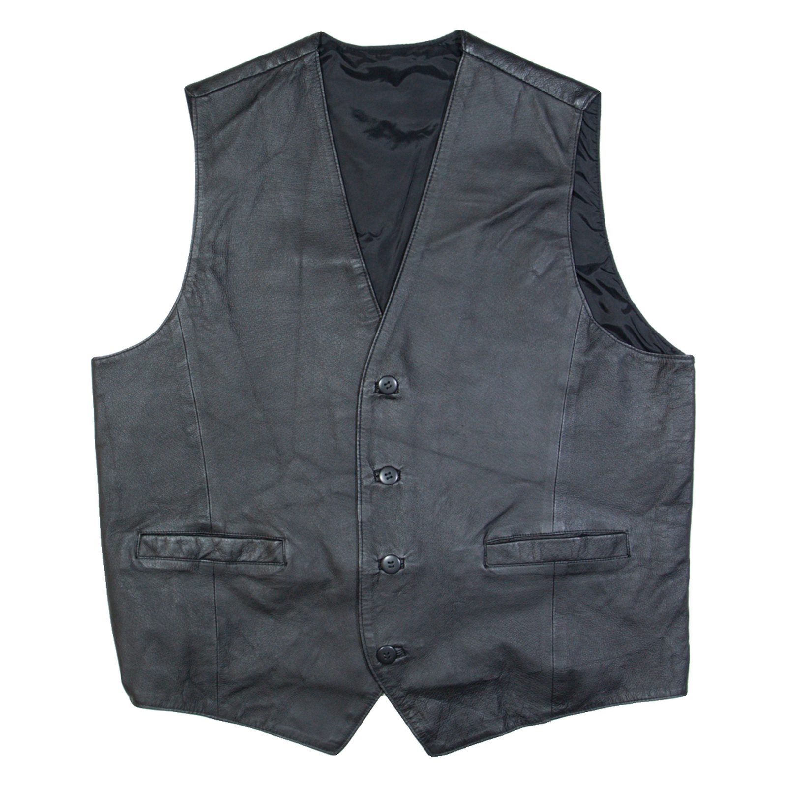 Mens Blazer Waistcoat Black Leather M Refurbished - N/A refurbished available on Cerqular