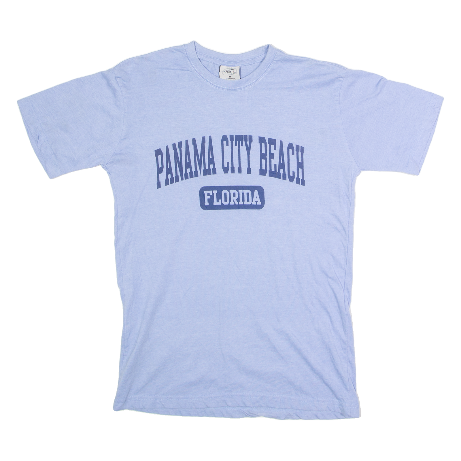MIAMI APPAREL Panama City Beach Florida Mens T-Shirt Blue USA Crew Neck M Refurbished - N/A refurbished available on Cerqular