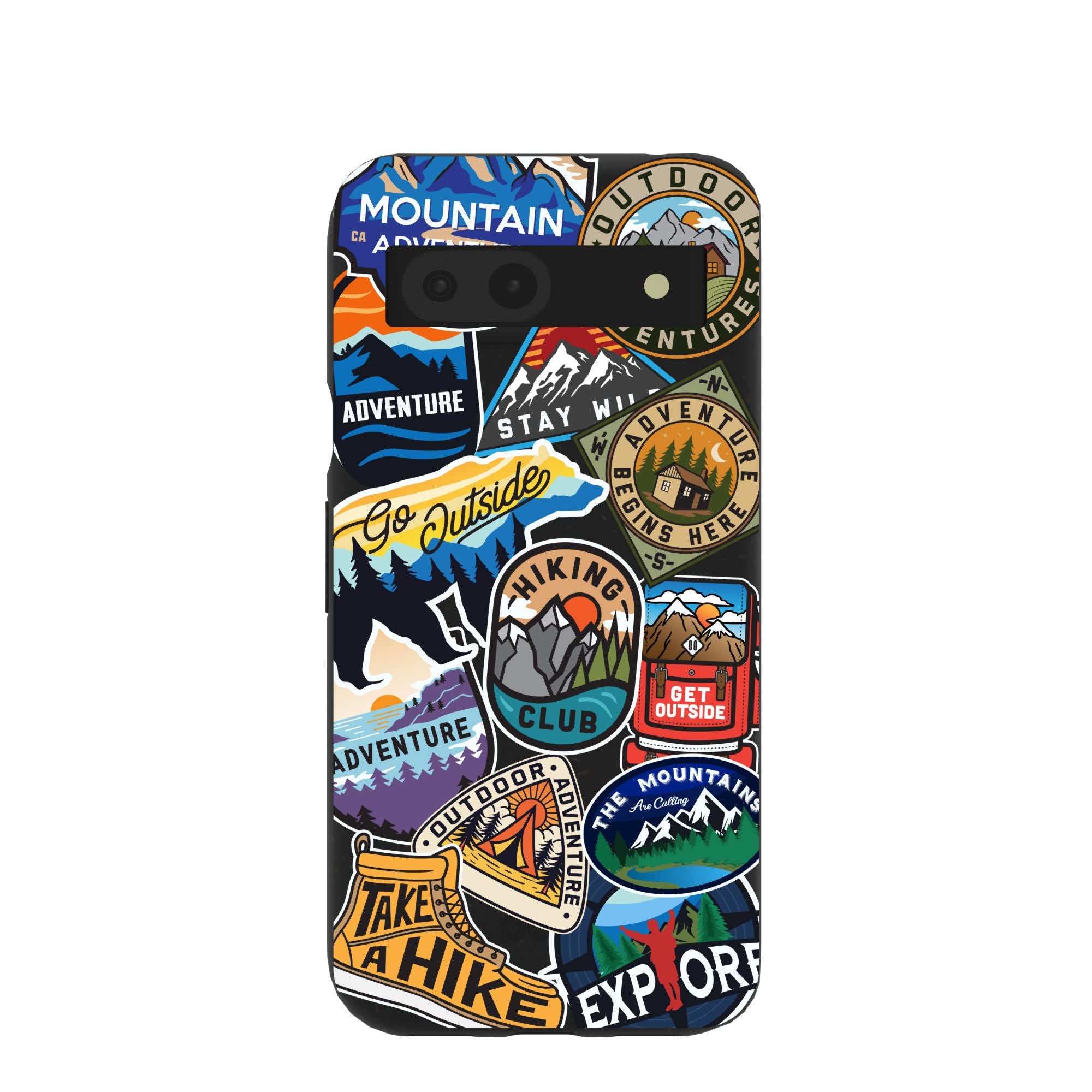 Black Trail Stickers Google Pixel 8a Case Refurbished - Pela Case refurbished available on Cerqular