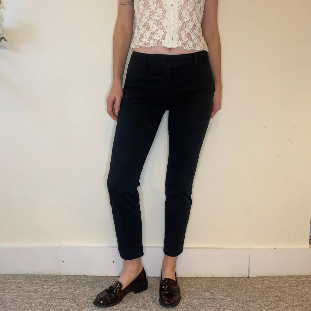 Missoni Trousers - 30W UK 8 Black Cotton Refurbished - Thrifted (note: this is a term often used to describe second- refurbished available on Cerqular