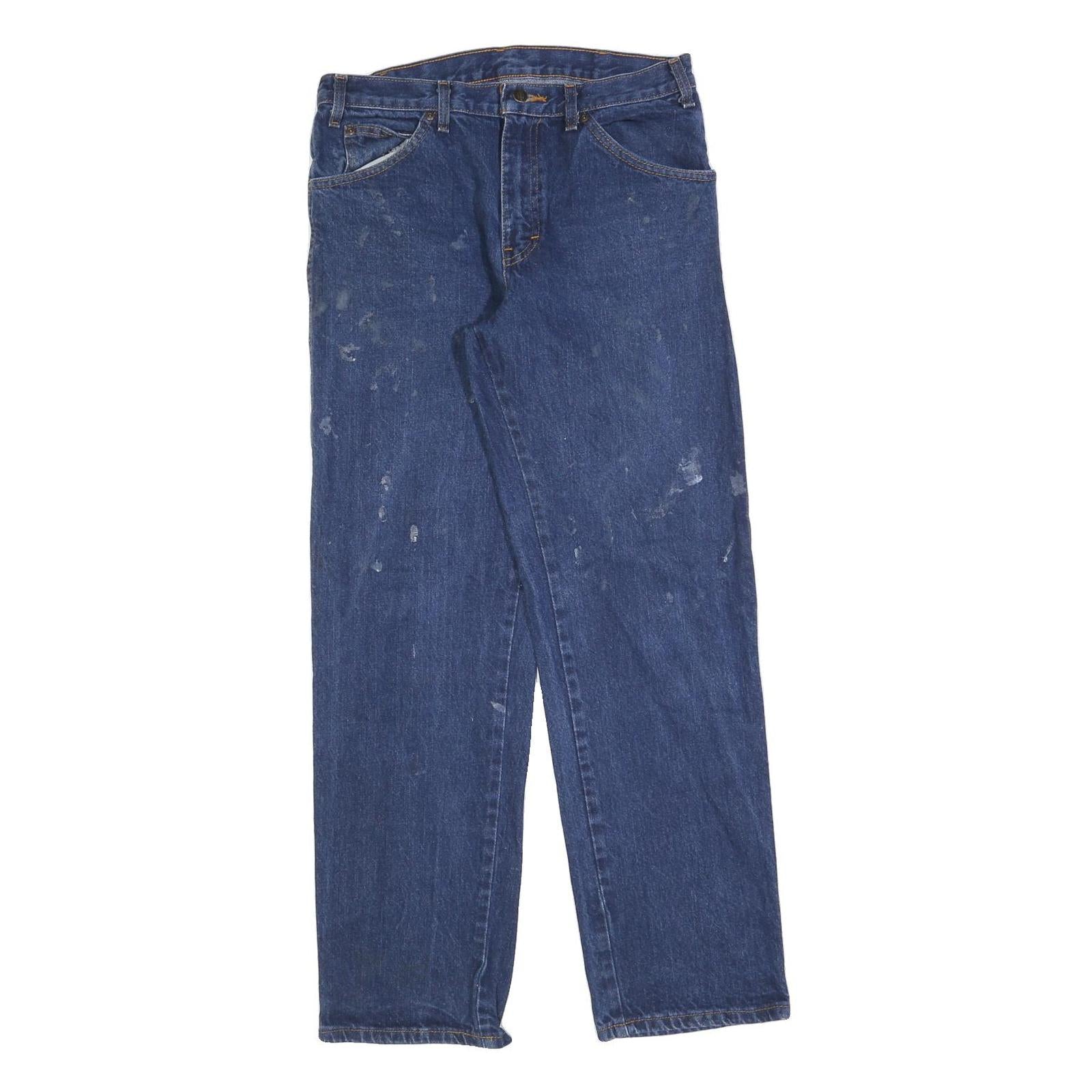 DICKIES Mens Blue Jeans Relaxed Straight Denim Medium W32 L32 Workwear Refurbished - N/A refurbished available on Cerqular