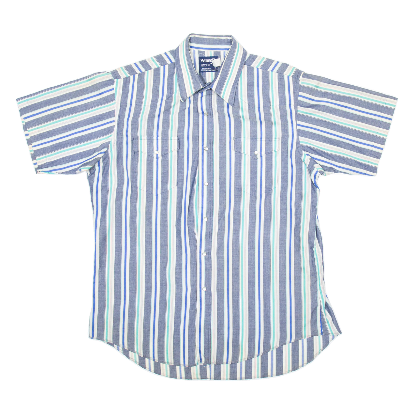 WRANGLER Mens Shirt Grey Striped XL Refurbished - N/A refurbished available on Cerqular