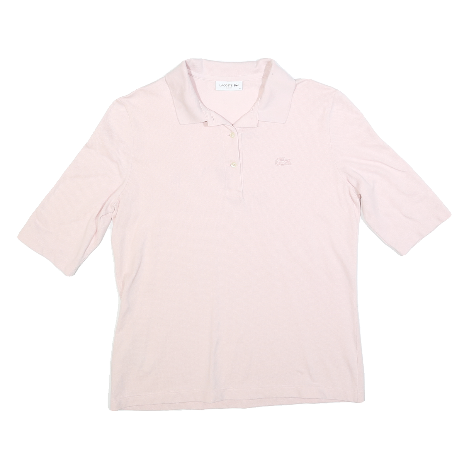 LACOSTE Womens Pink Polo Shirt Cotton Blend Short Sleeve Plain M Casual Classic Refurbished - N/A refurbished available on Cerqular