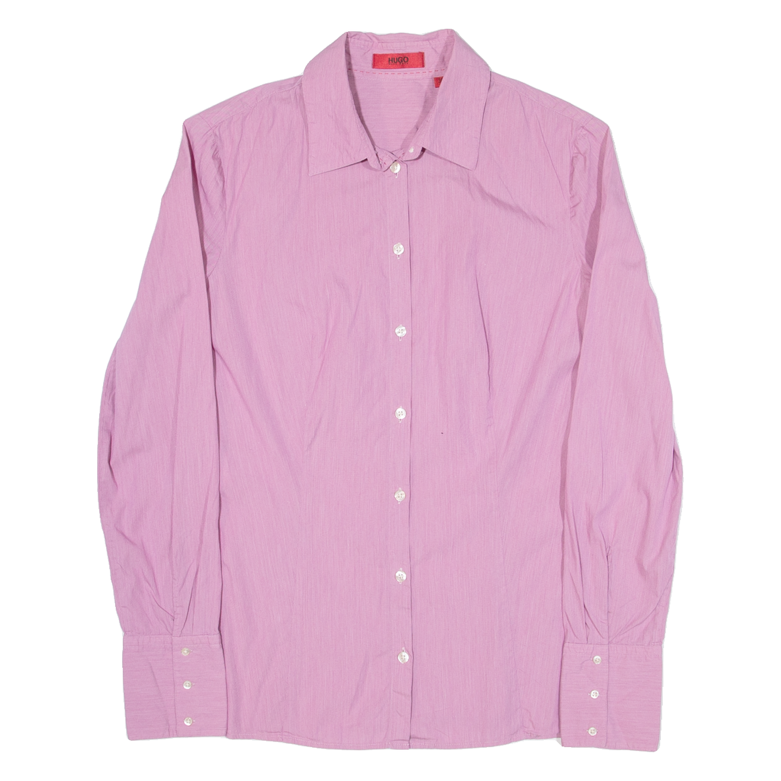 HUGO Womens Plain Shirt Purple Long Sleeve S Refurbished - N/A refurbished available on Cerqular