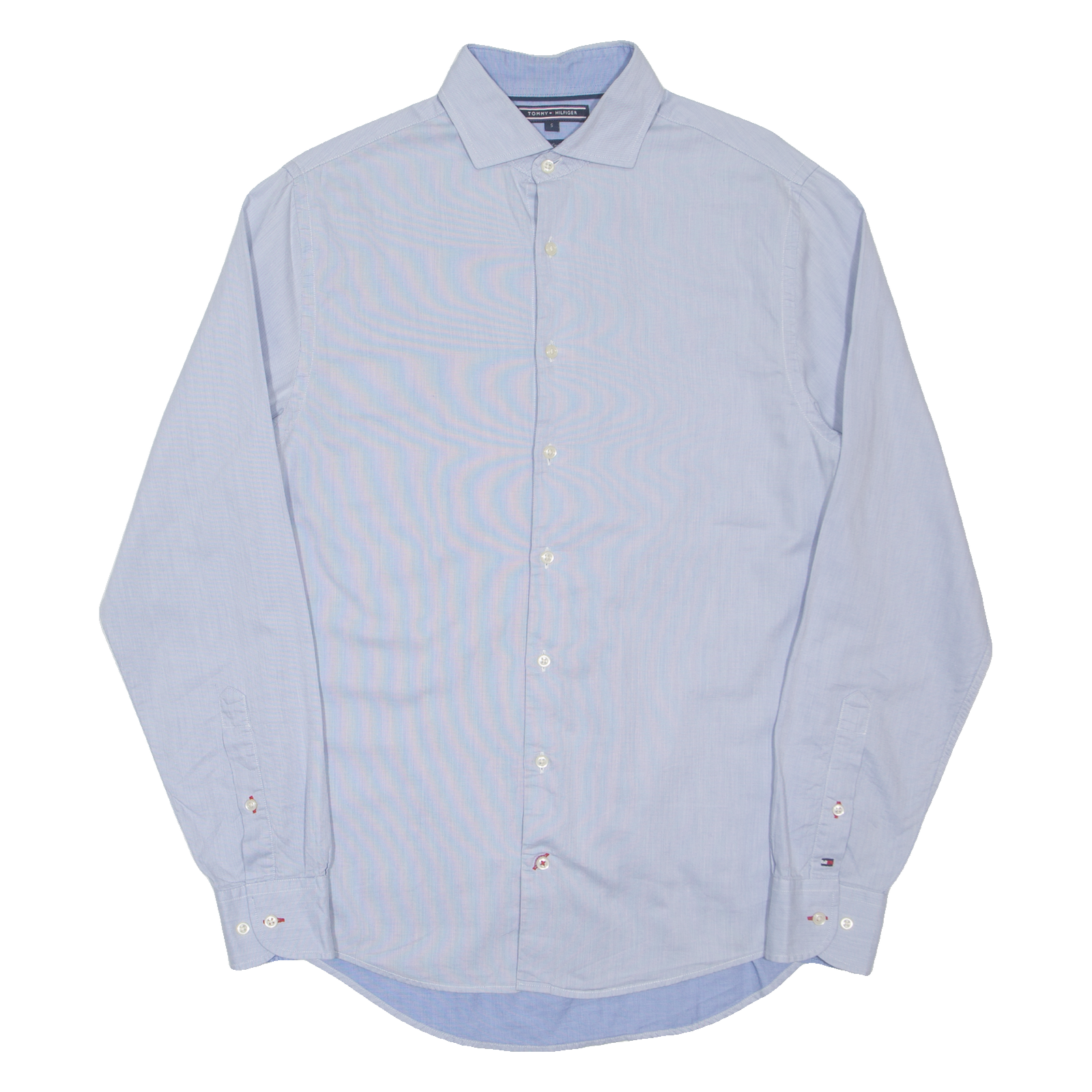 TOMMY HILFIGER New York Fit Mens Plain Shirt Blue Long Sleeve S Refurbished - N/A refurbished available on Cerqular
