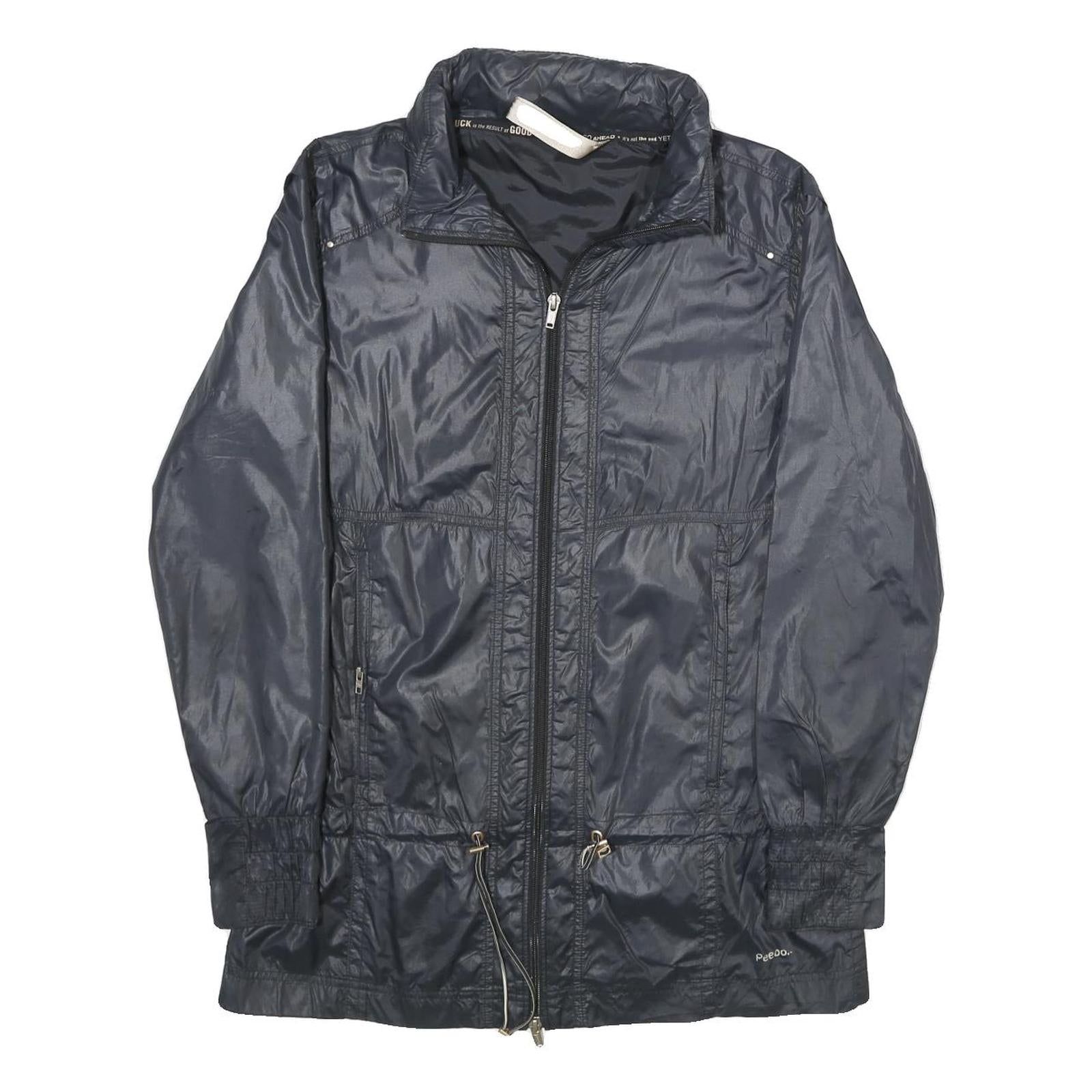 REEBOK Womens Black Nylon Zip Jacket M Lightweight Outdoor Activewear Refurbished - N/A refurbished available on Cerqular