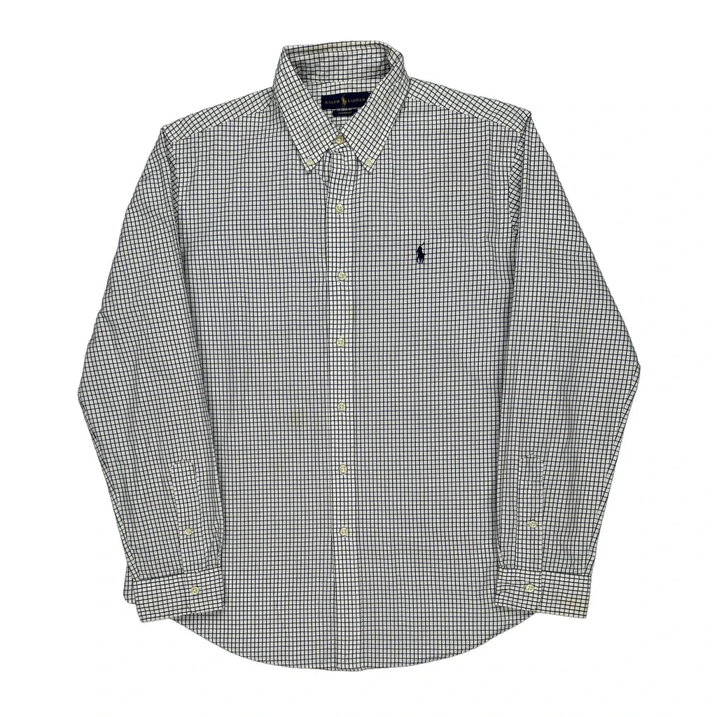 Ralph Lauren Checked Shirt - Large Blue Cotton Refurbished - Thrifted (note: this is a term often used to describe second- refurbished available on Cerqular