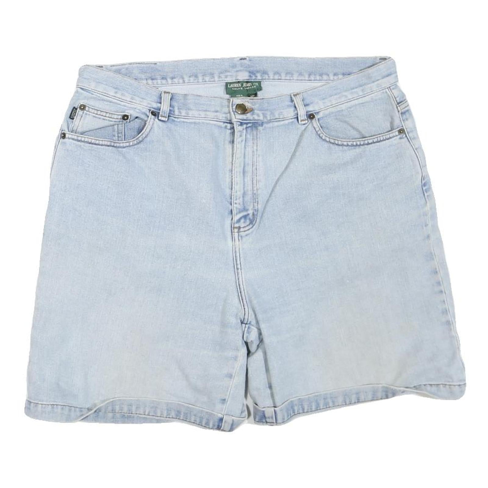 LAUREN RALPH LAUREN Womens Denim Blue Casual Shorts L W36 Refurbished - N/A refurbished available on Cerqular