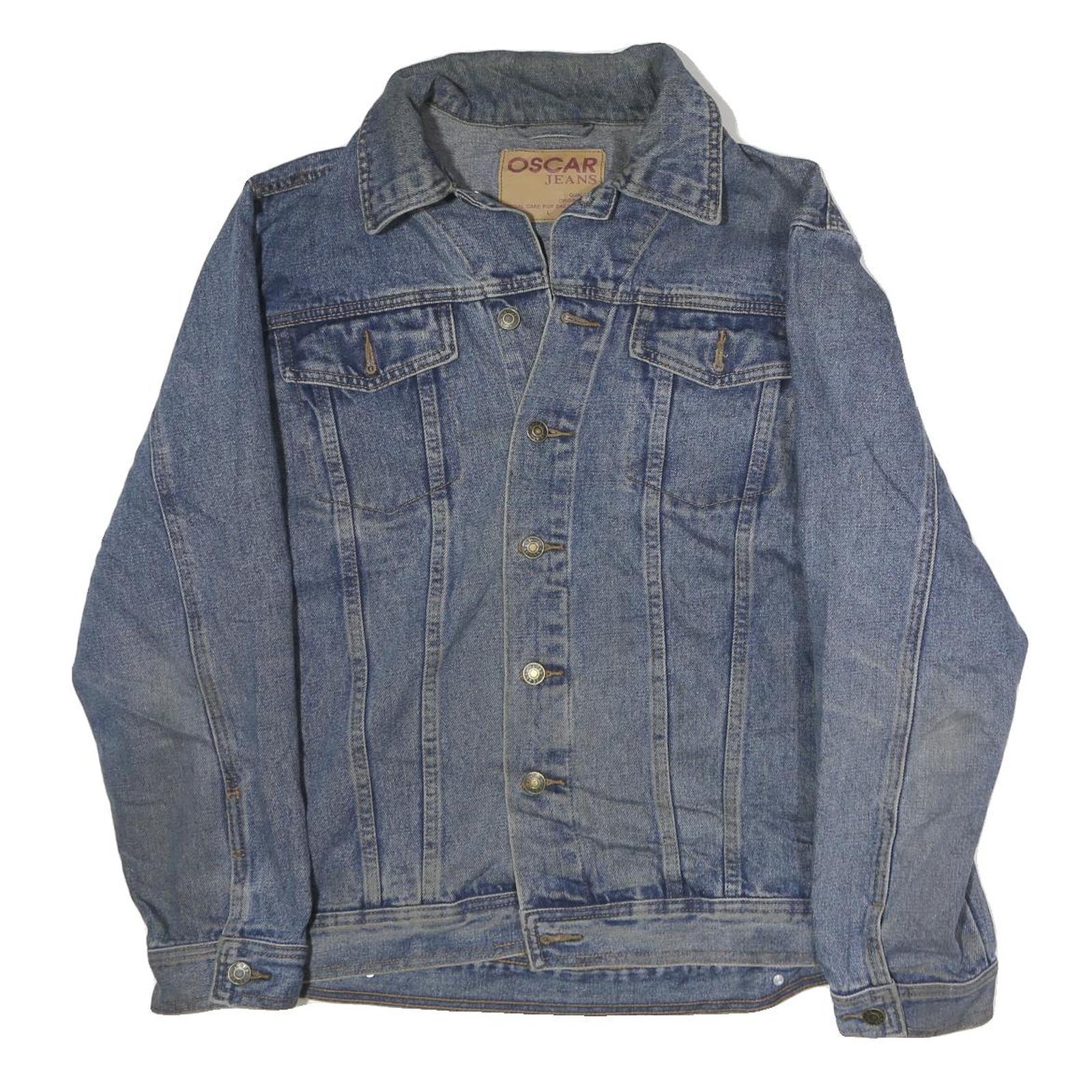 Buy OSCAR Mens Blue Denim Cotton Button Jacket L Casual Classic Fit Outerwear Refurbished - $40.29 OSCAR Mens Blue Denim Cotton Button Jacket L Casual Classic Fit Outerwear Refurbished - N/A refurbished available on Cerqular