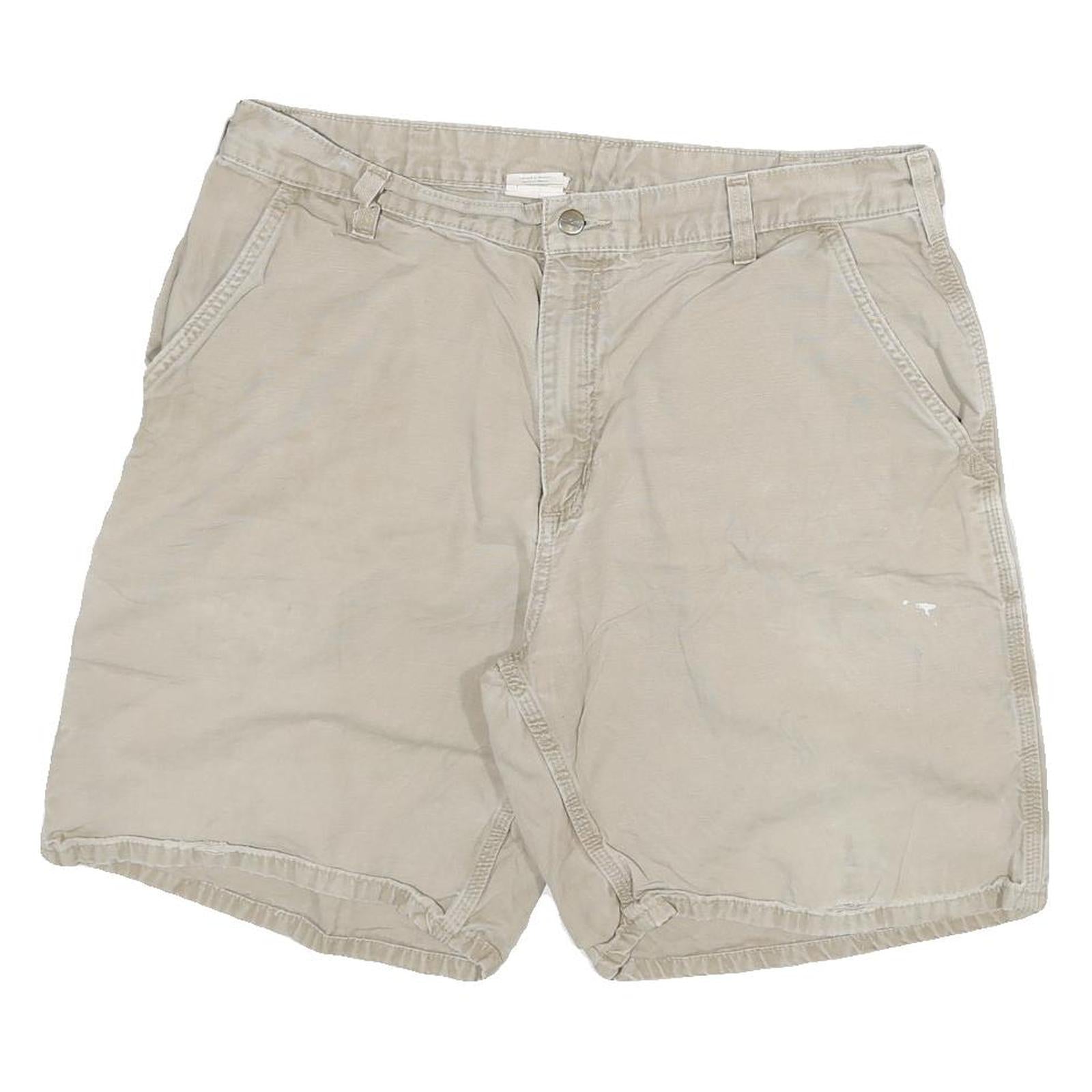 CARHARTT Womens Shorts Beige Casual Plain 2XL W35 Cotton Blend Refurbished - N/A refurbished available on Cerqular