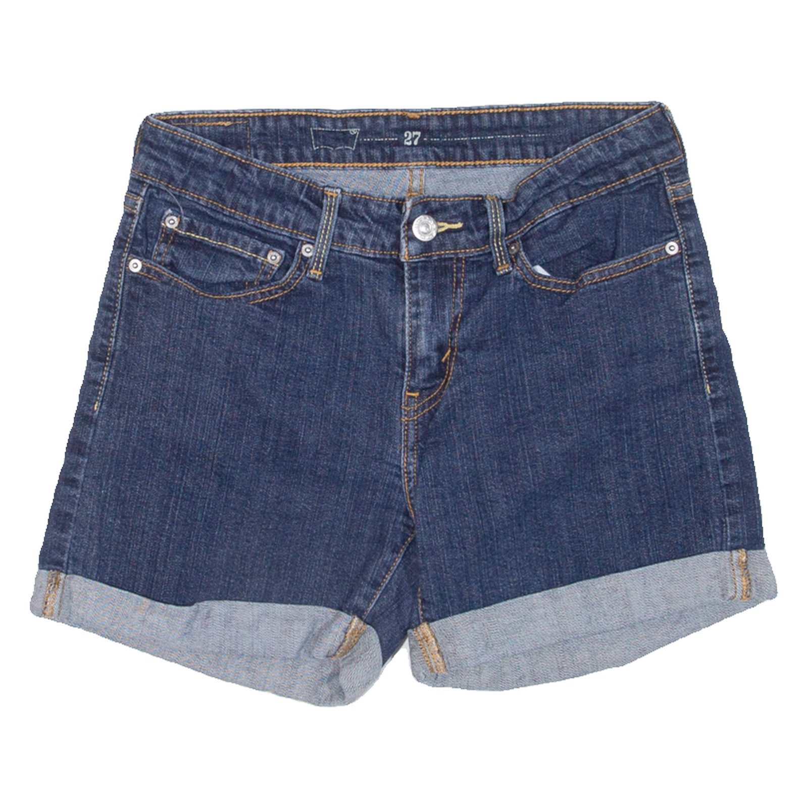 LEVI'S Womens Denim Shorts Blue S W27 Refurbished - N/A refurbished available on Cerqular