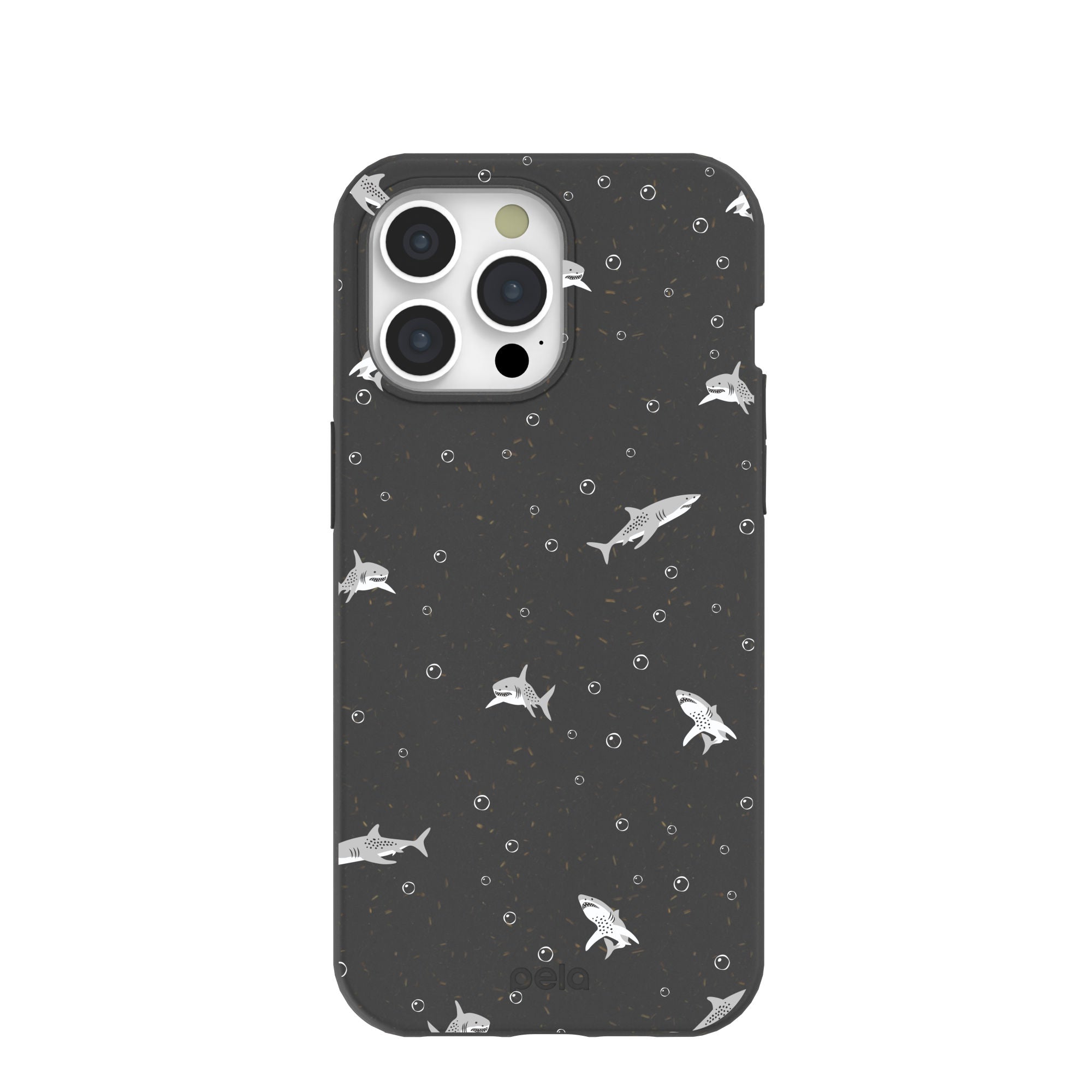 Black Lil Sharks iPhone 15 Pro Max Case Refurbished - Pela Case refurbished available on Cerqular