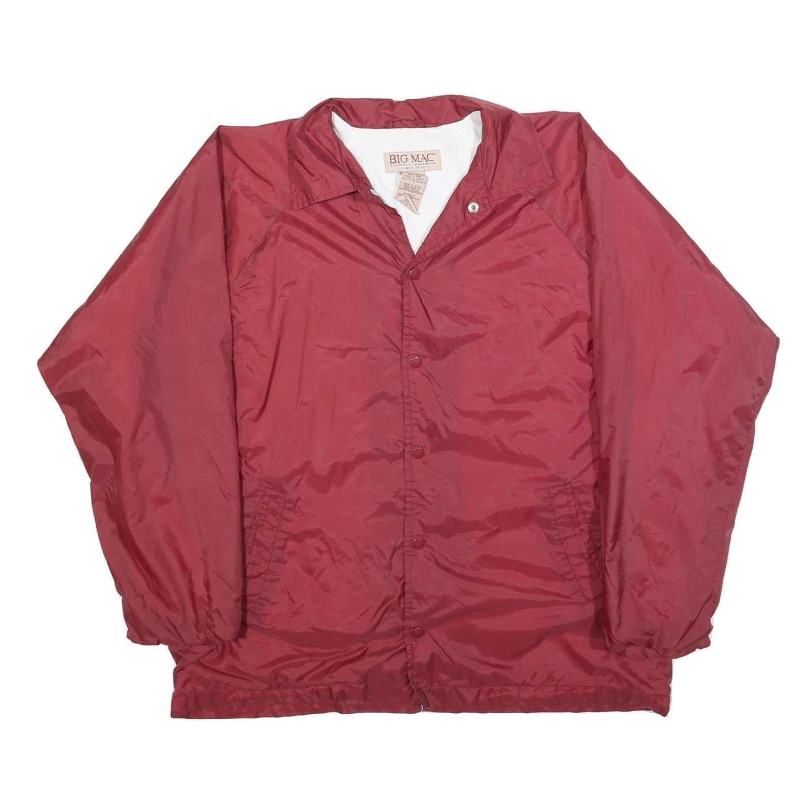 Buy BIG MAC Mens Red Nylon Button Jacket L Plain Classic Fit Casual Lightweight Refurbished - $50.69 BIG MAC Mens Red Nylon Button Jacket L Plain Classic Fit Casual Lightweight Refurbished - N/A refurbished available on Cerqular