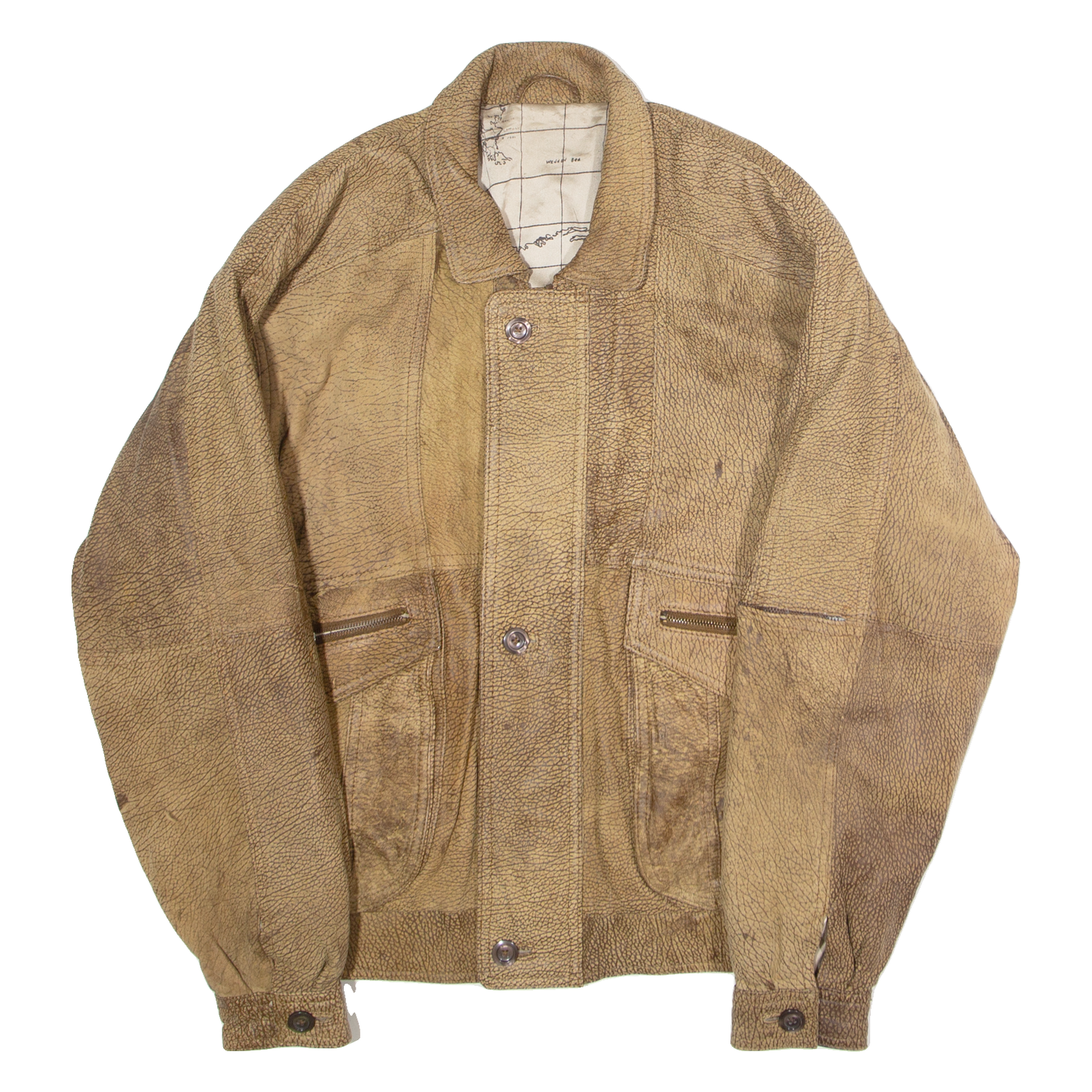 Mens Flight Jacket Brown Leather M Refurbished - N/A refurbished available on Cerqular