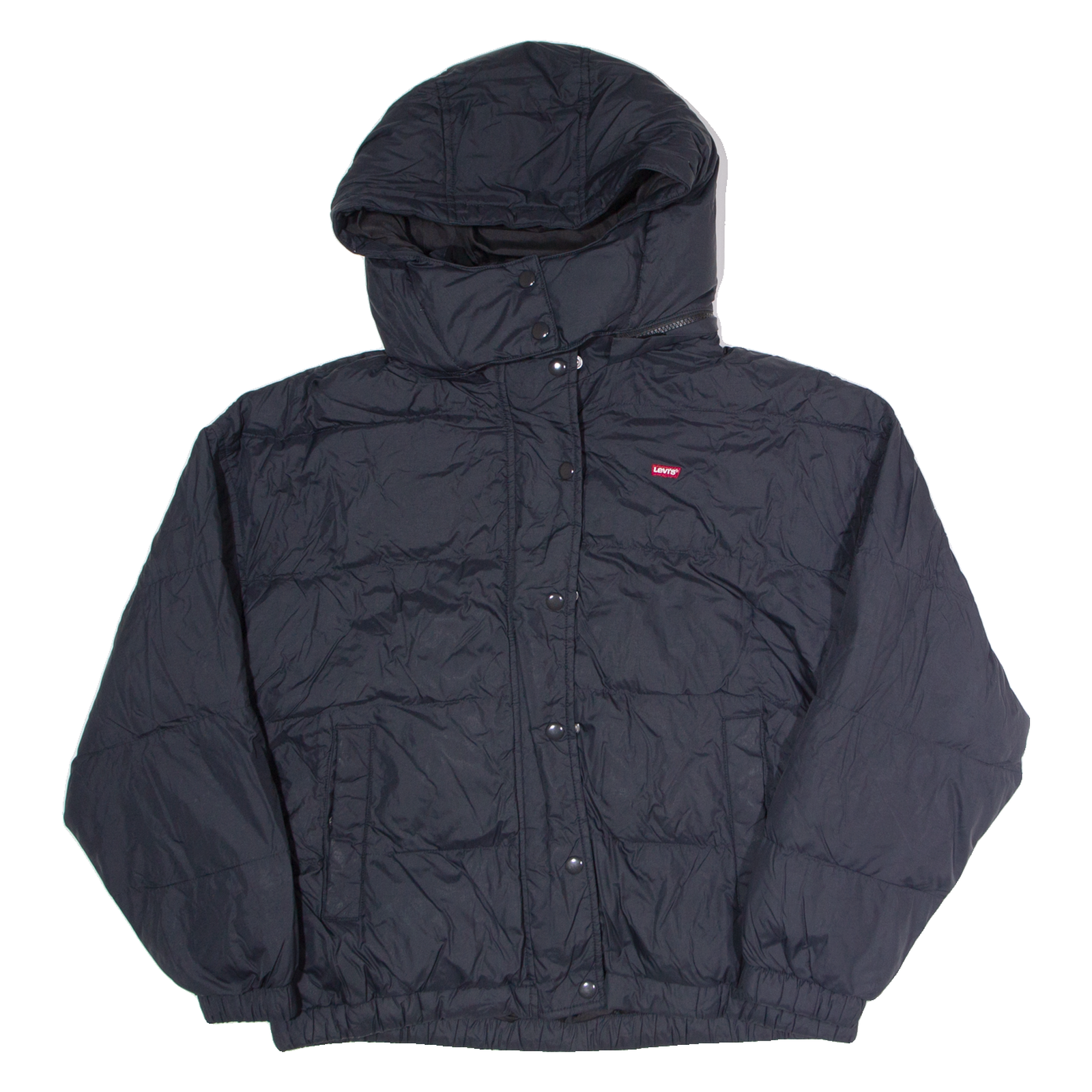 LEVI'S Womens Puffer Coat Black Hooded L Refurbished - N/A refurbished available on Cerqular