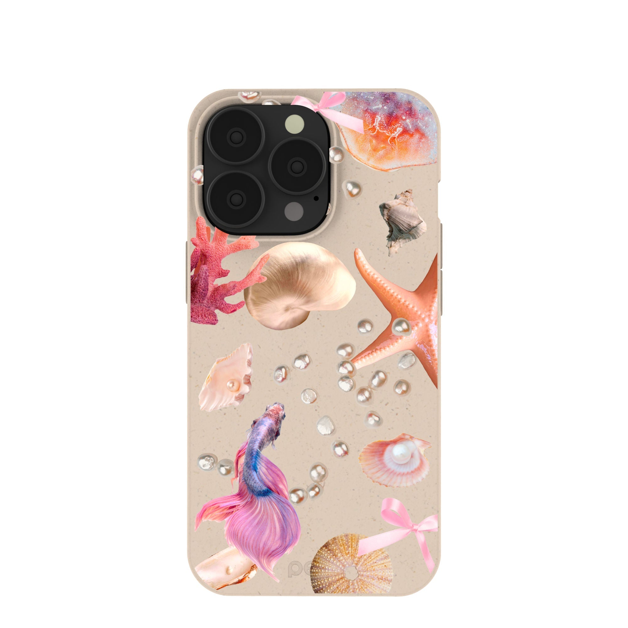 Seashell Aqua Dreams iPhone 13 Pro Case Refurbished - Pela Case refurbished available on Cerqular