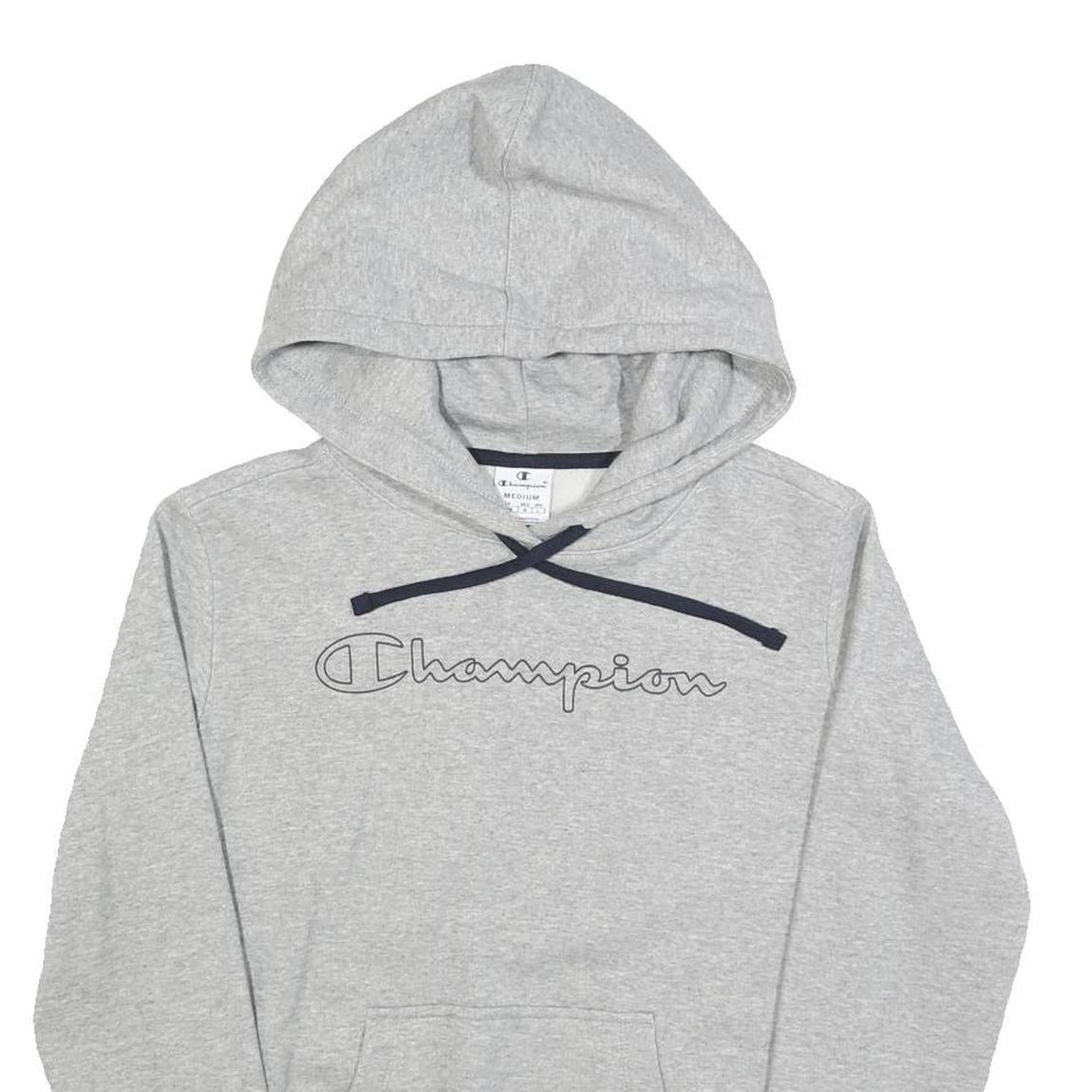 CHAMPION Womens Grey Hoodie M Cotton Blend Pullover Sweatshirt Refurbished - N/A refurbished available on Cerqular