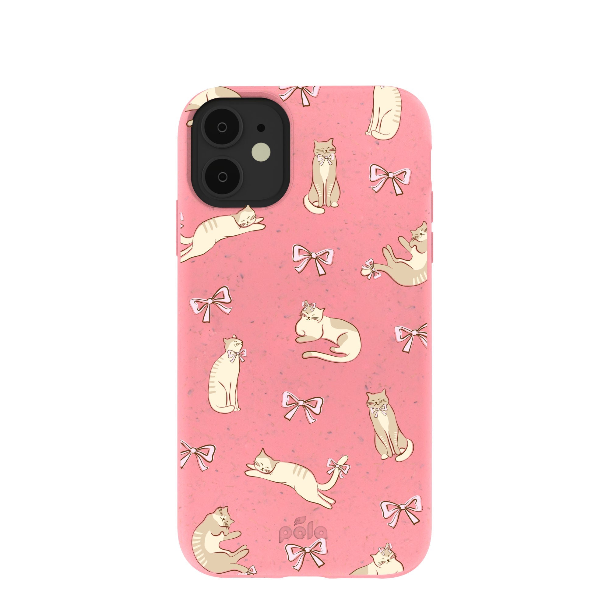 Bubblegum Pink Purrfection iPhone 11 Case Refurbished - Pela Case refurbished available on Cerqular